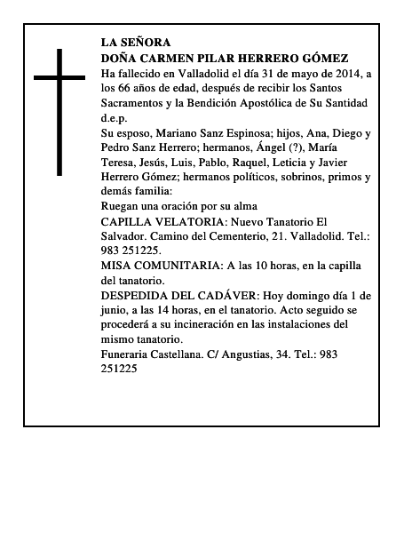 Doña Carmen Pilar Herrero Gómez