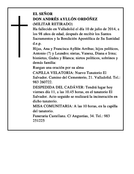Don Andrés Ayllón Ordóñez