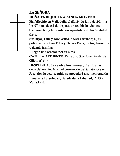 Doña Enriqueta Aranda Moreno