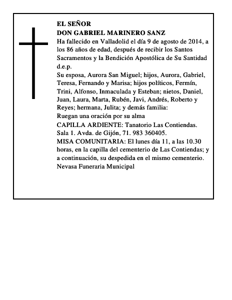 Don Gabriel Marinero Sanz