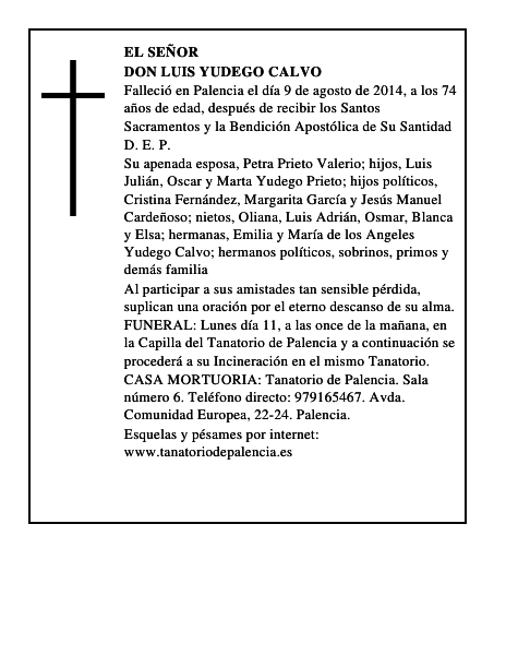 Don Luis Yudego Calvo