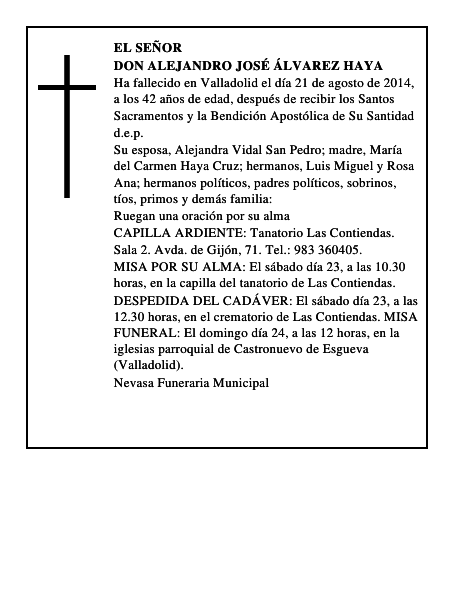Don Alejandro José Álvarez Haya