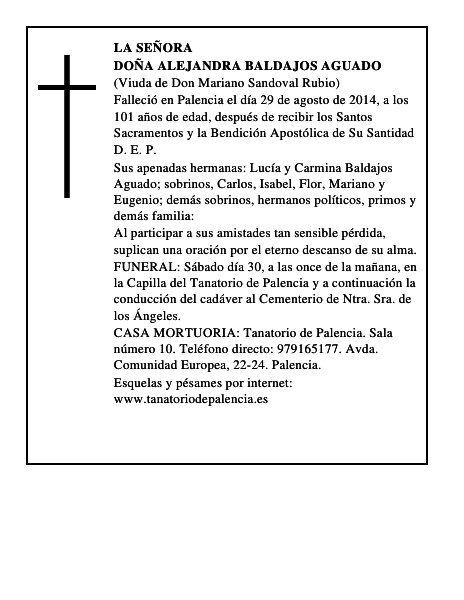 Doña Alejandra Baldajos Aguado