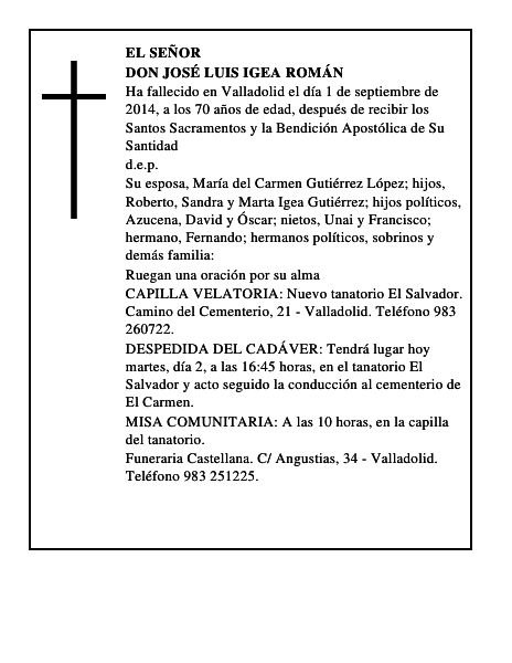 Don José Luis Igea Román