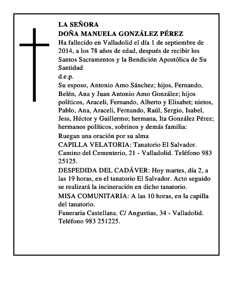 Doña Manuela González Pérez