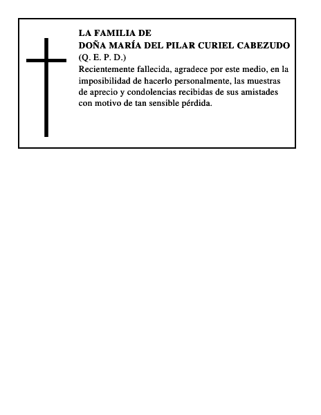 Doña María del Pilar Curiel Cabezudo