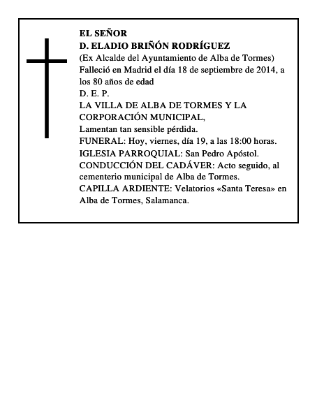 D. Eladio Briñón Rodríguez