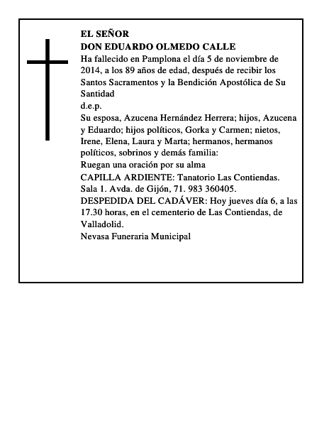 Don Eduardo Olmedo Calle