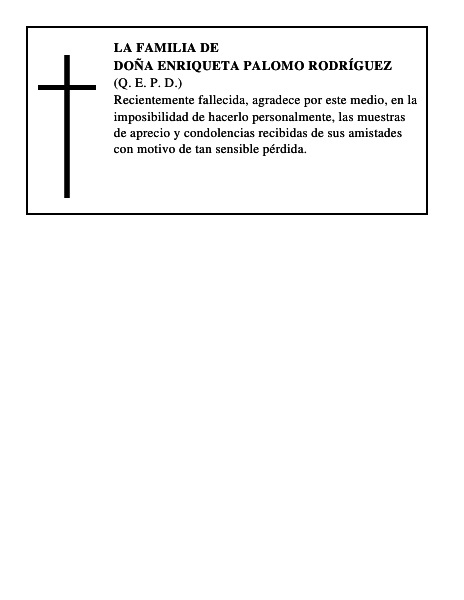 Doña Enriqueta Palomo Rodríguez