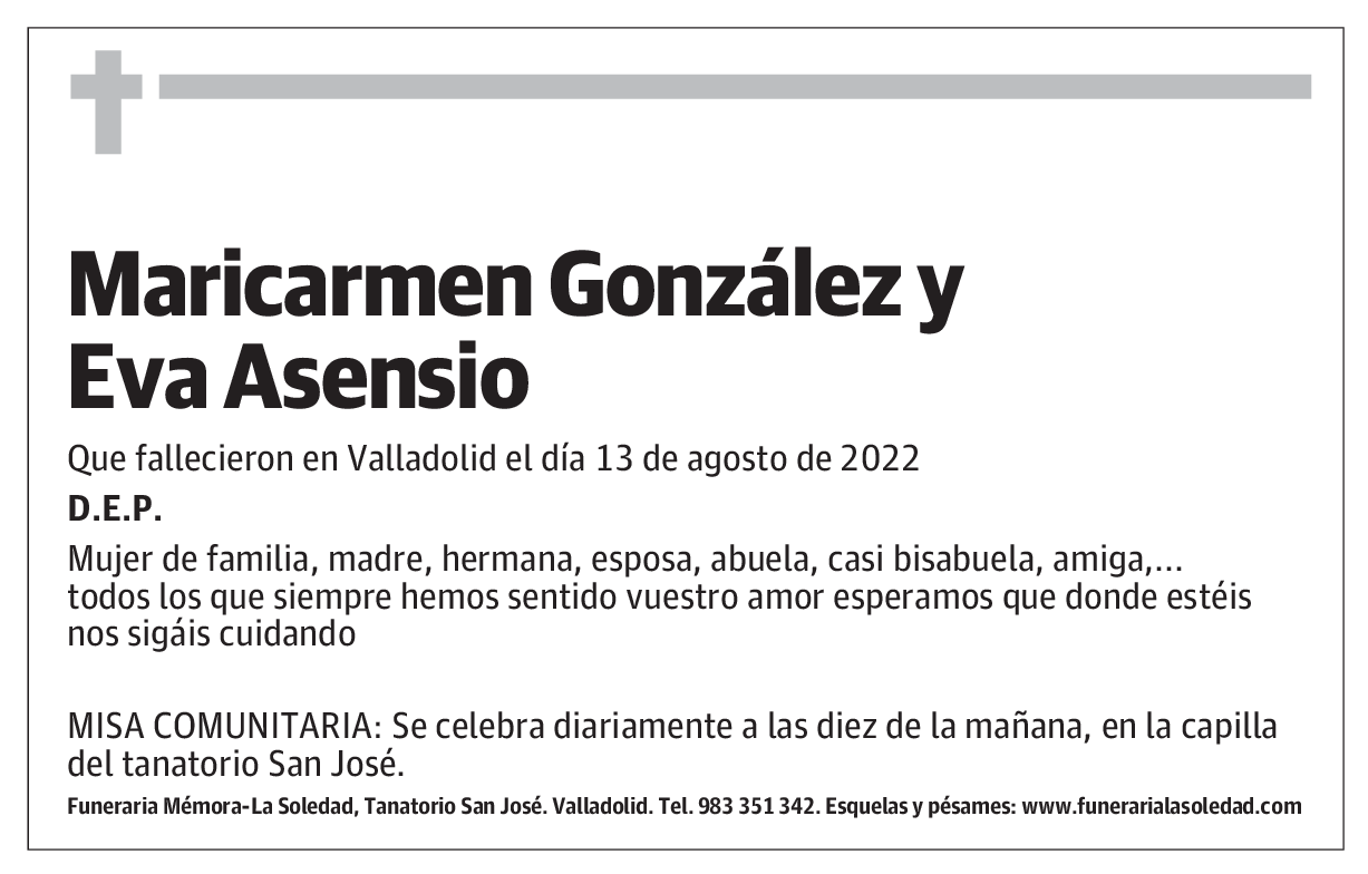 Maricarmen González y Eva Asensio