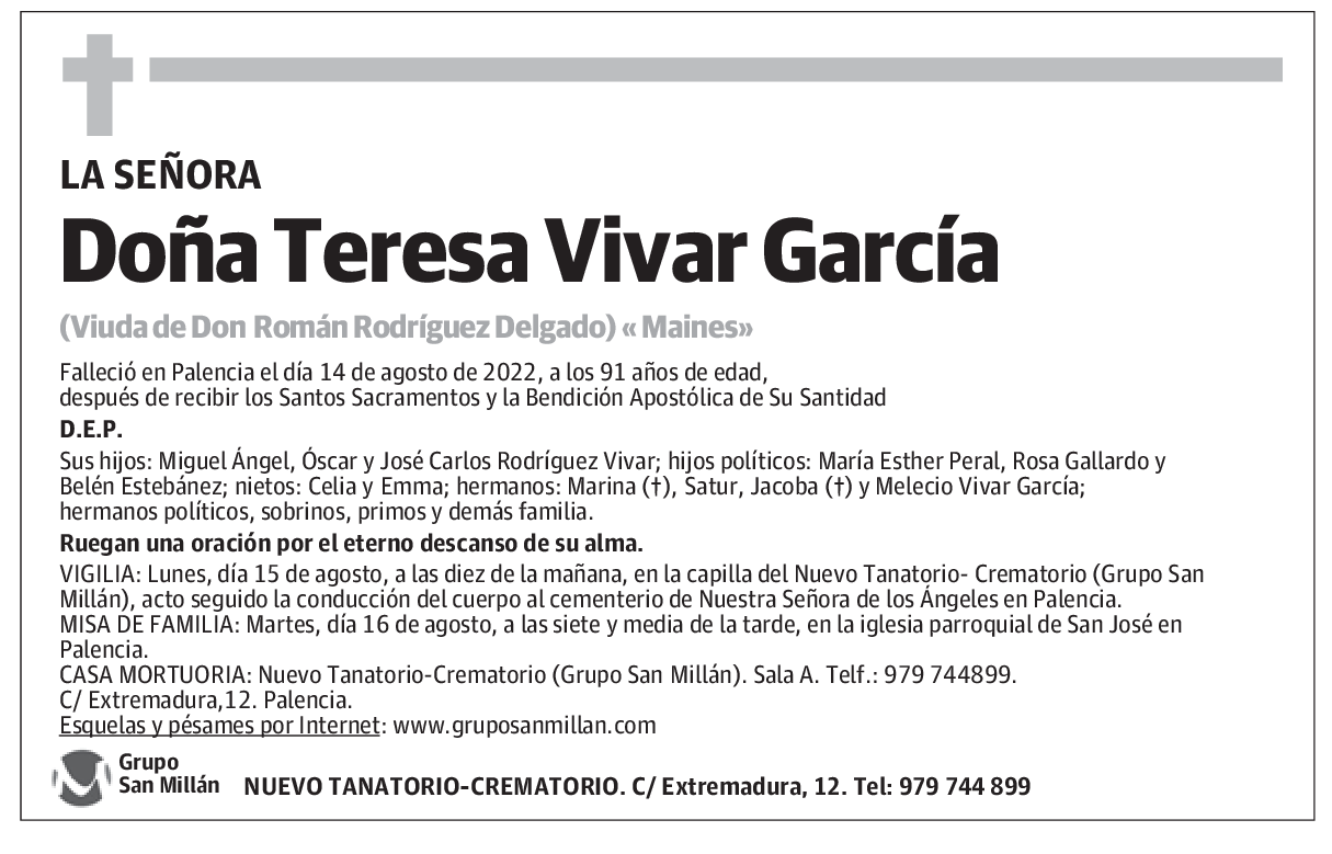 Doña Teresa Vivar García