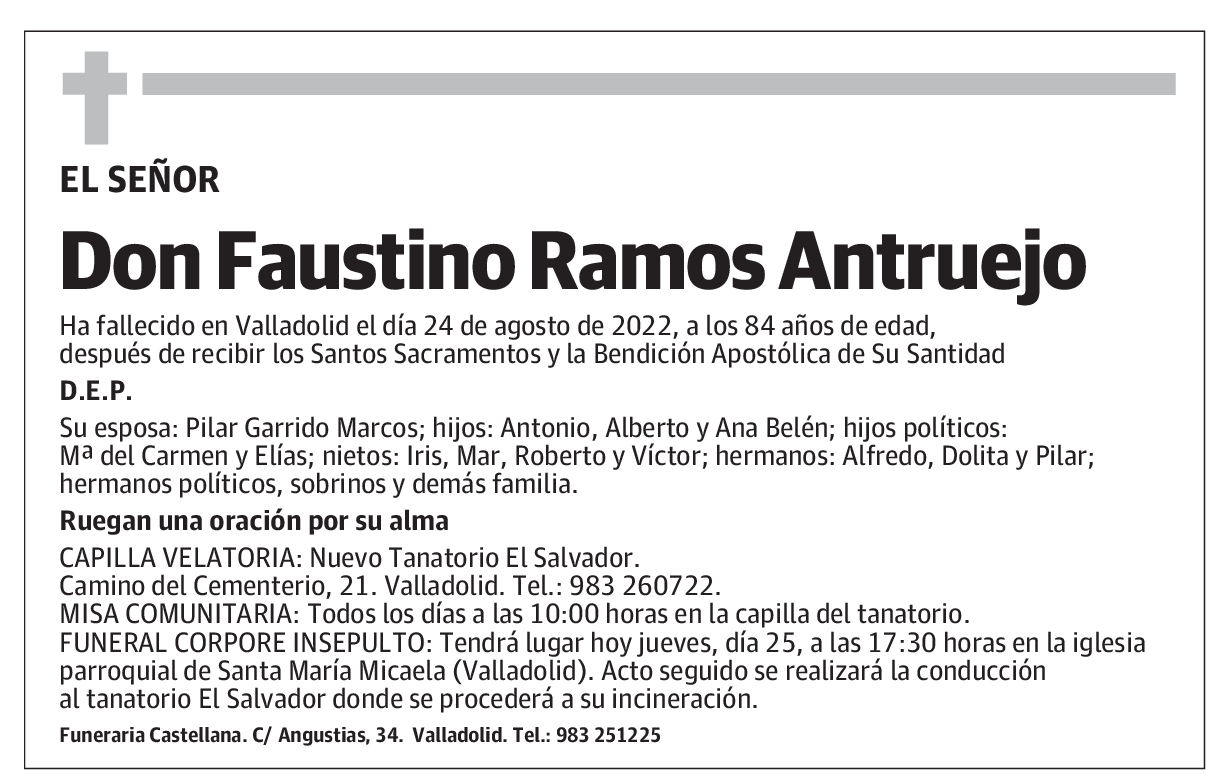 Don Faustino Ramos Antruejo