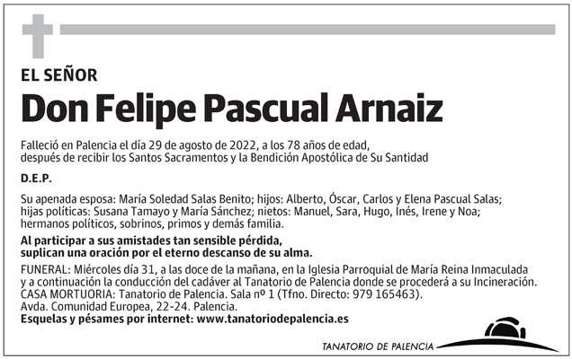 Don Felipe Pascual Arnaiz