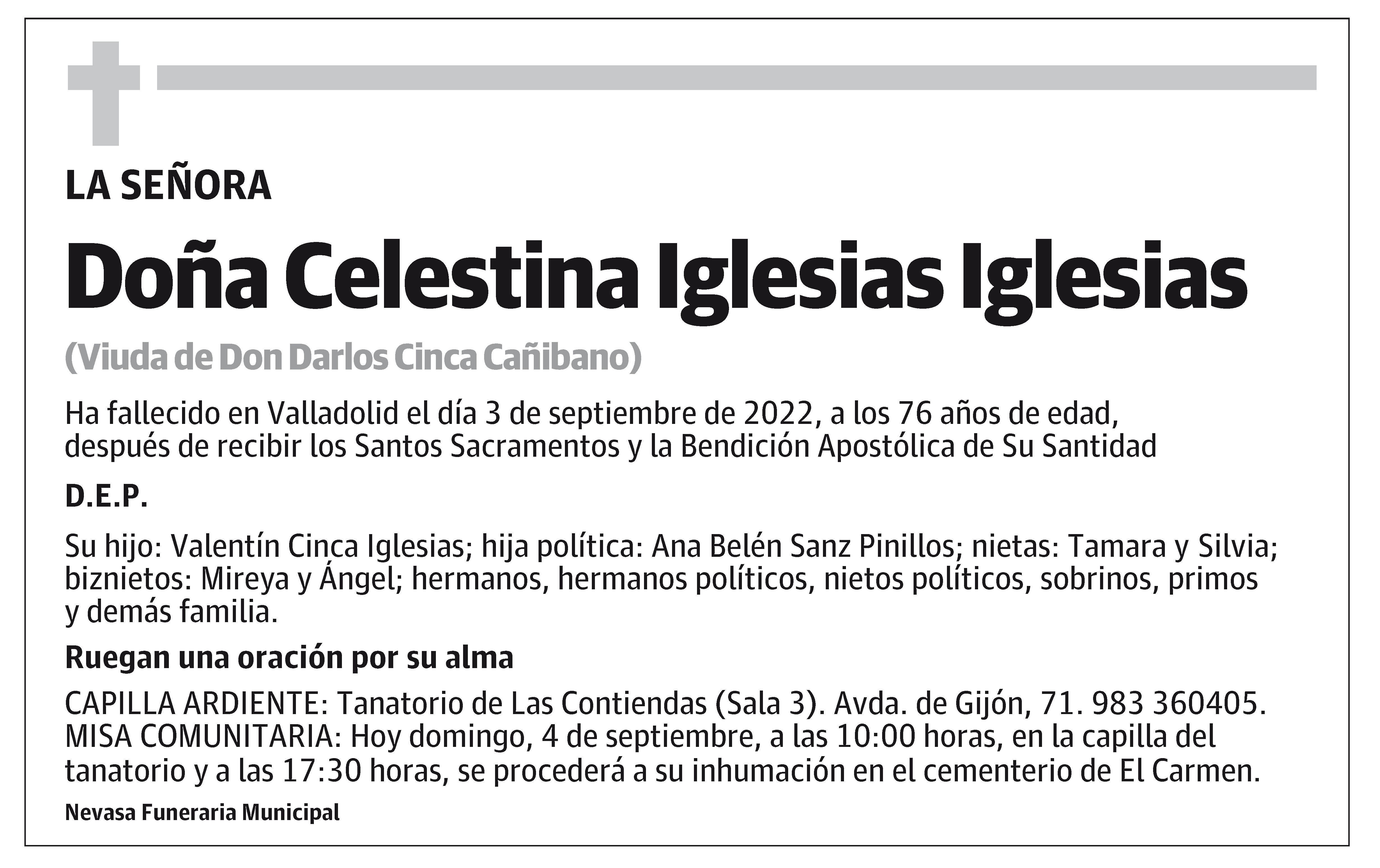 Celestina Iglesias Iglesias