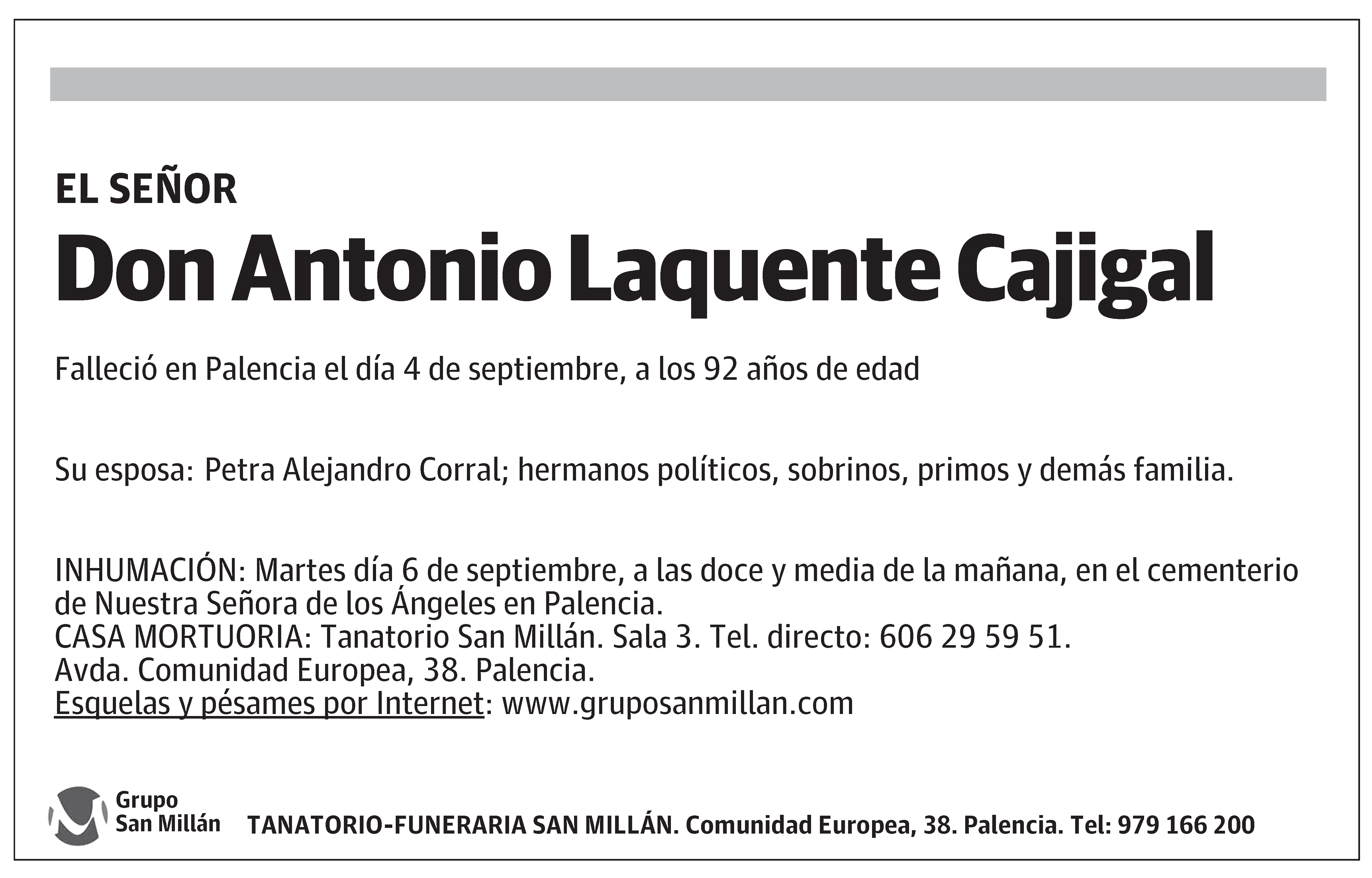 Don Antonio Laquente Cajigal