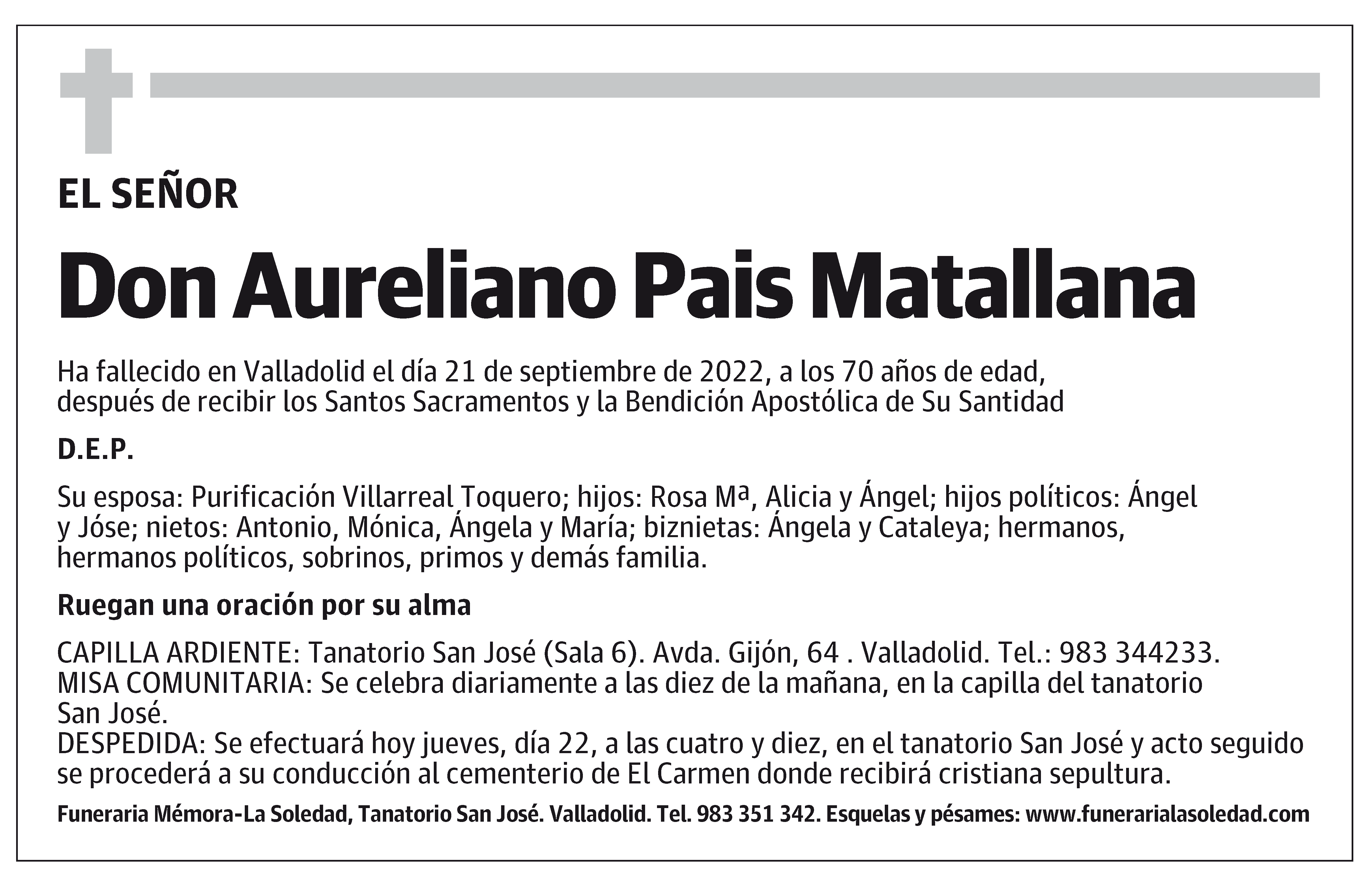 Aureliano Pais Matallana