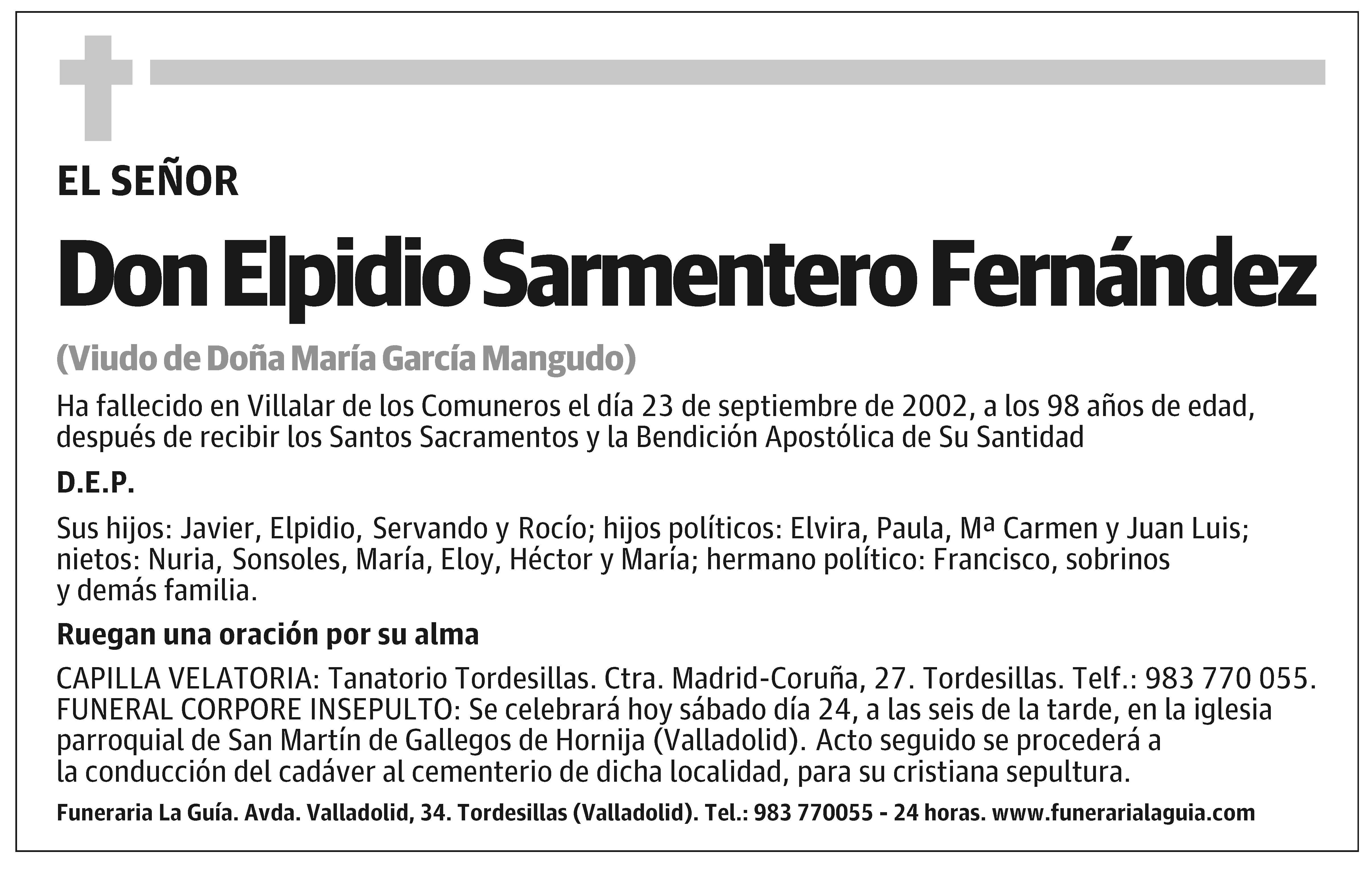 Elpidio Sarmentero Fernández