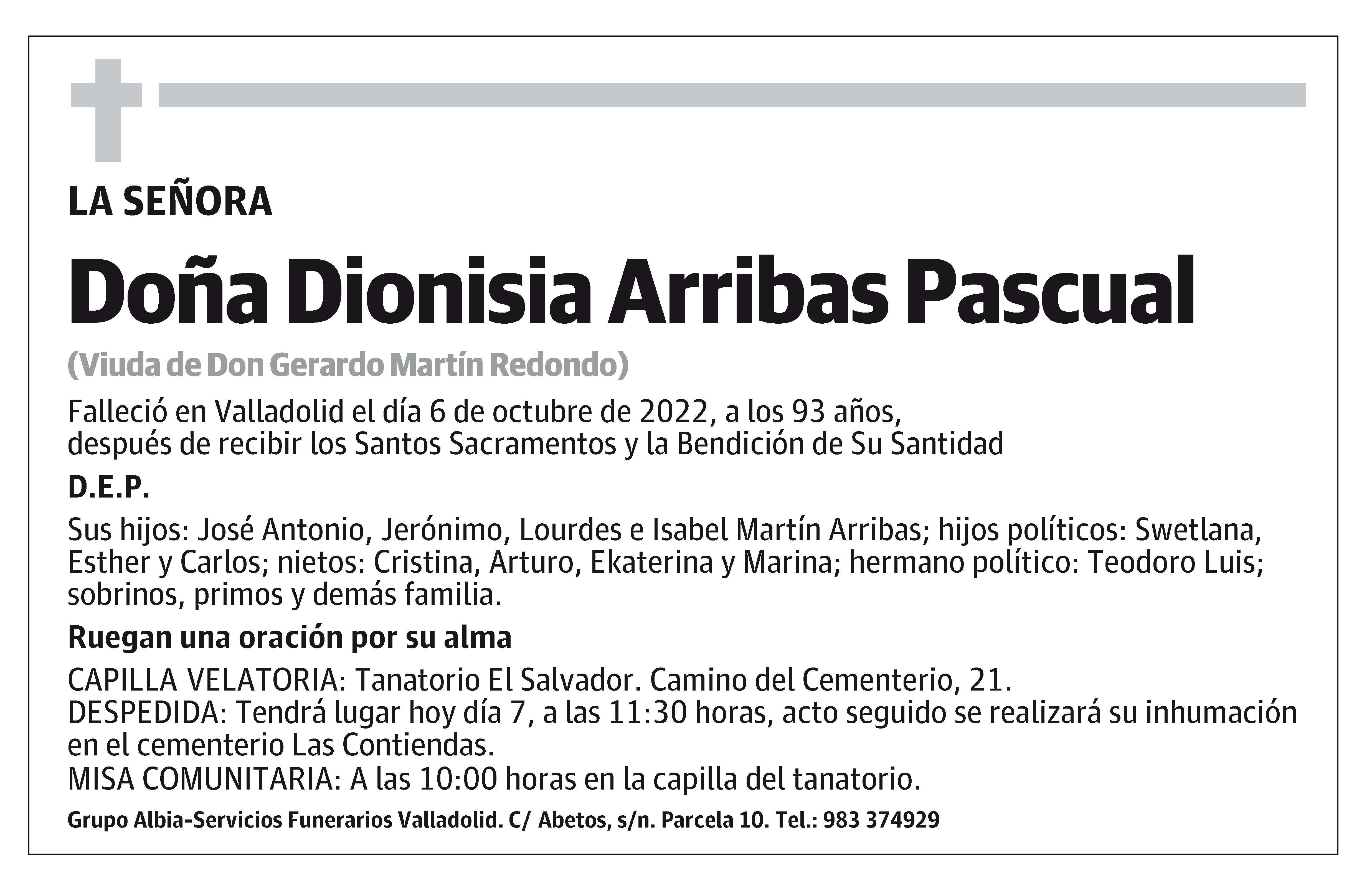 Dionisia Arribas Pascual