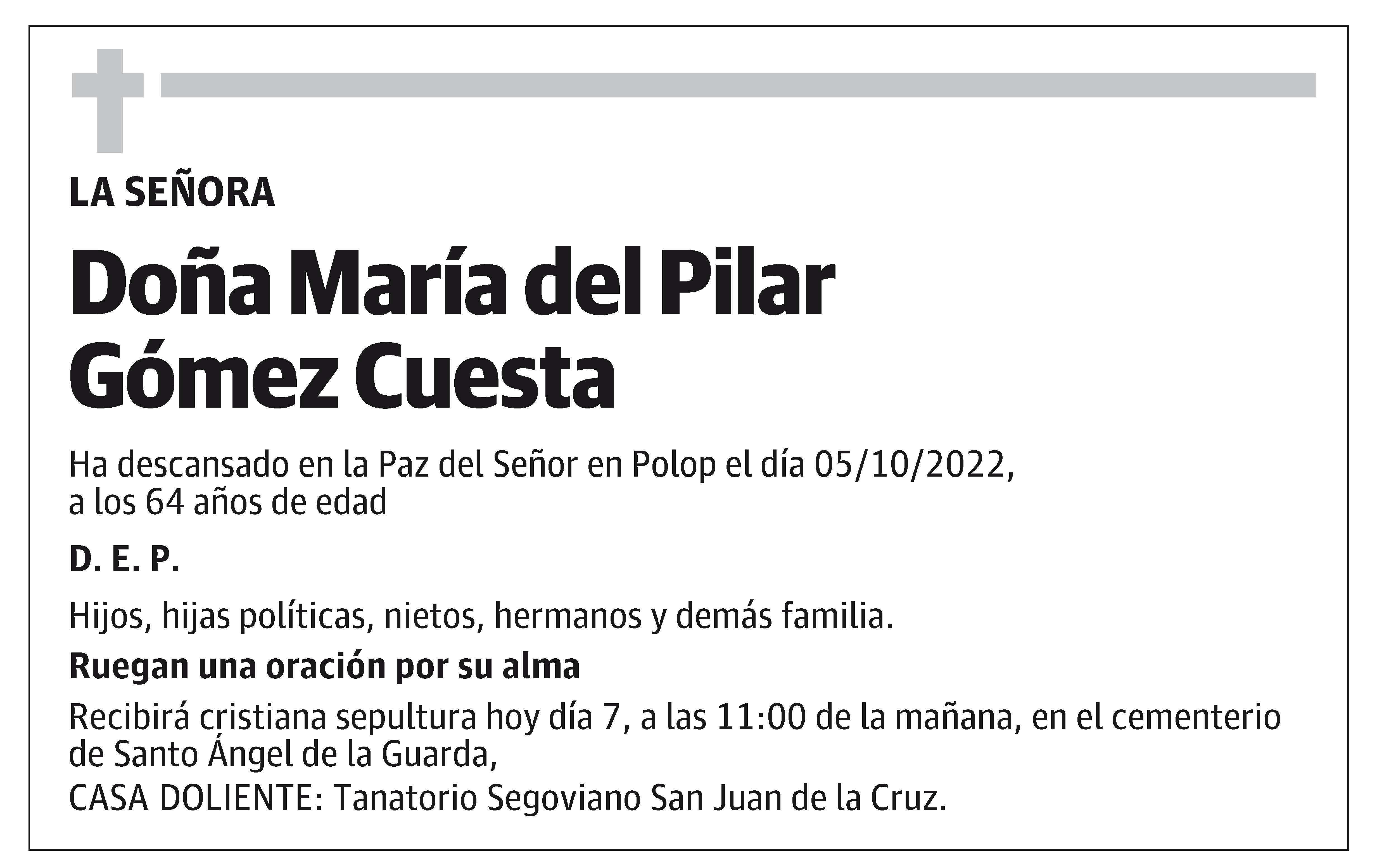 María del Pilar Gómez Cuesta