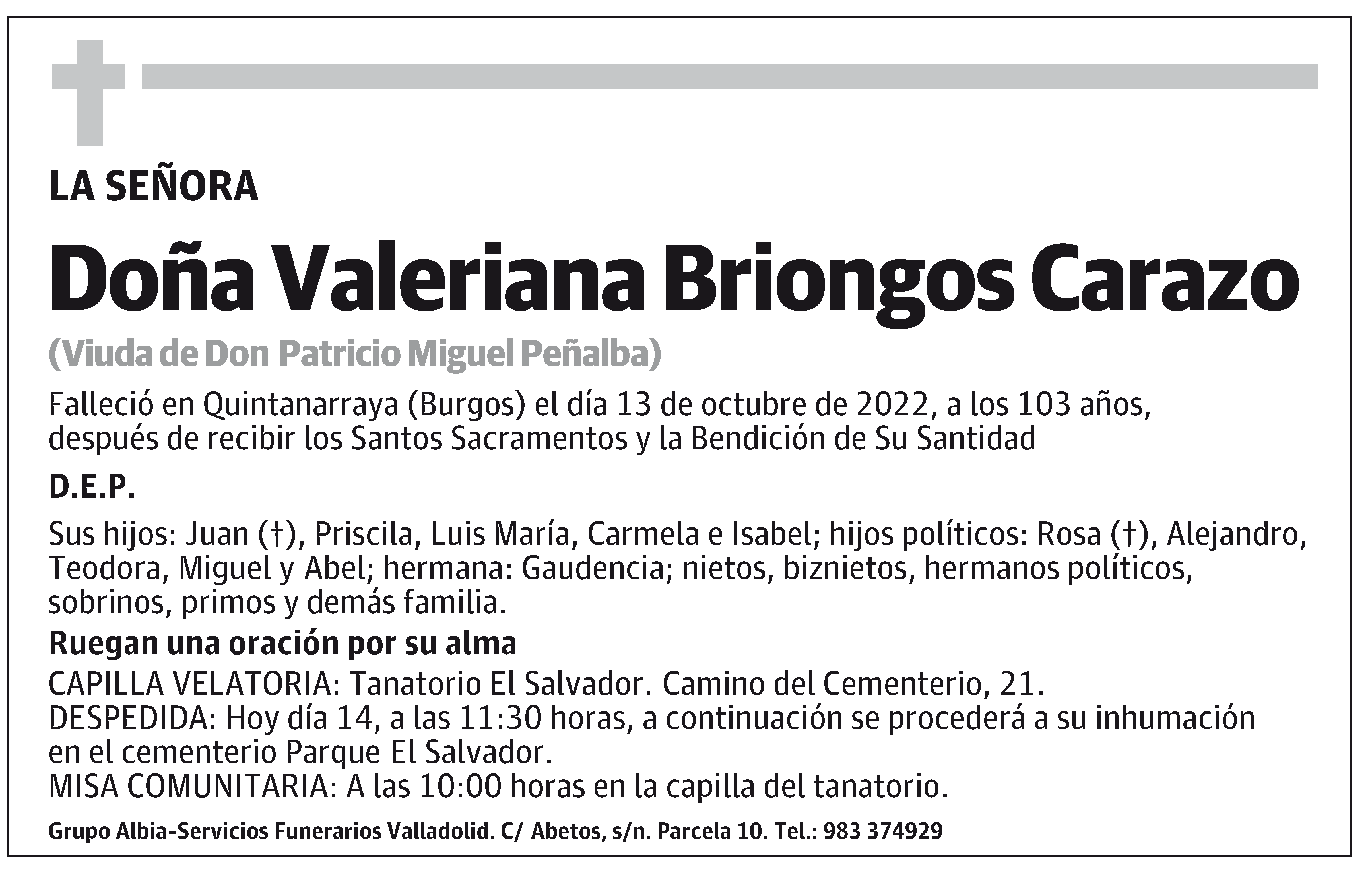 Valeriana Briongos Carazo