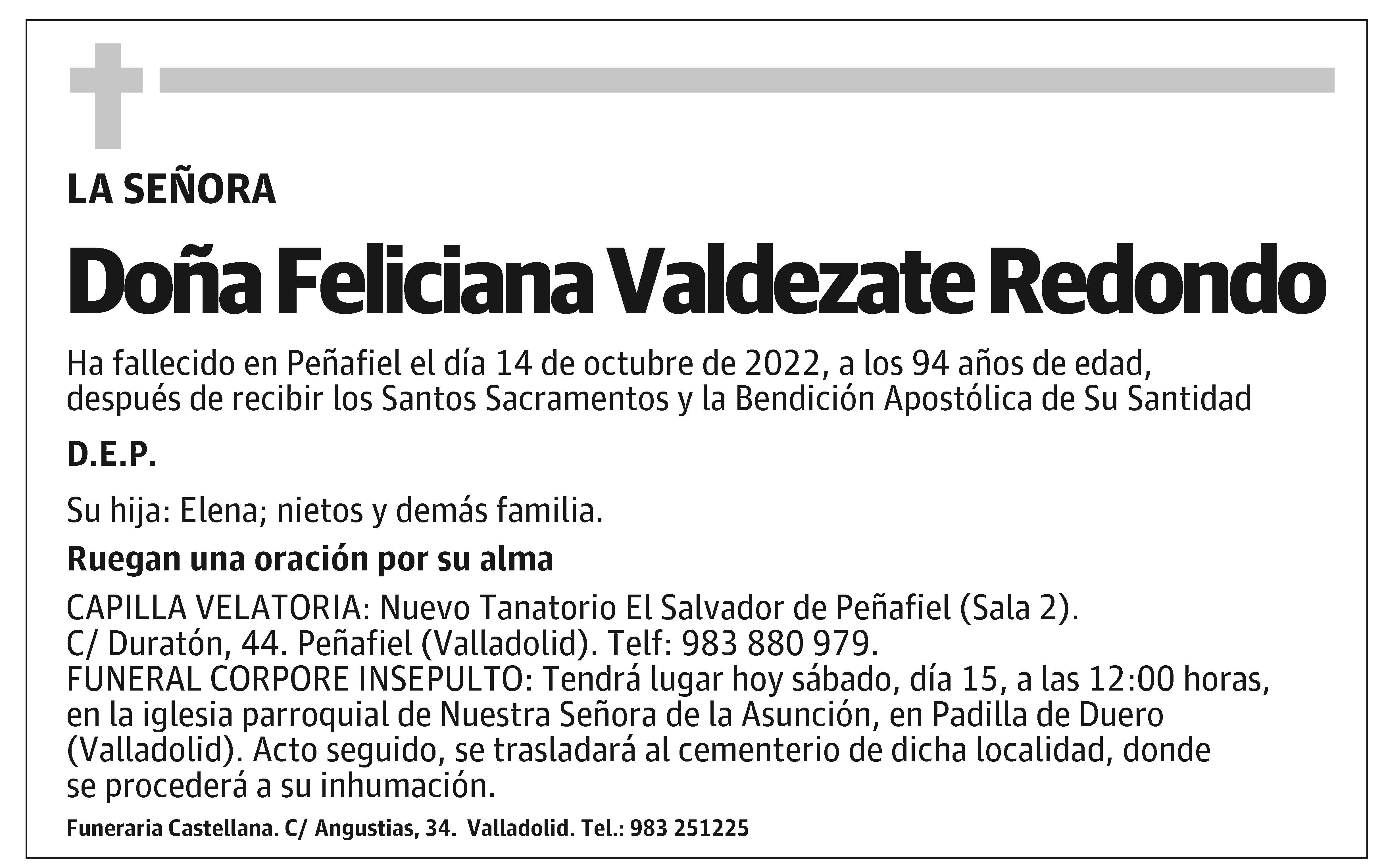 Feliciana Valdezate Redondo