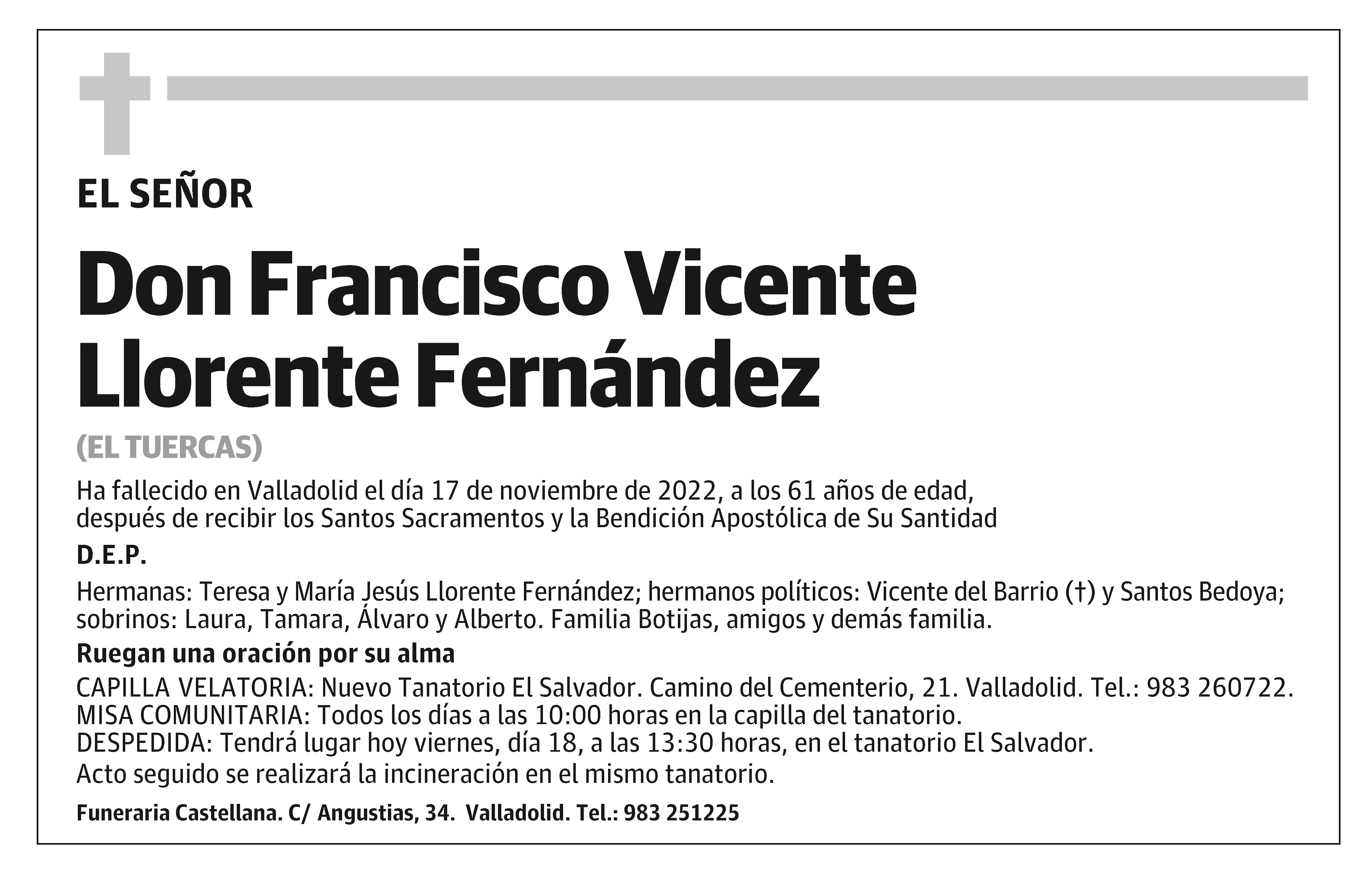 Francisco Vicente Llorente Fernández
