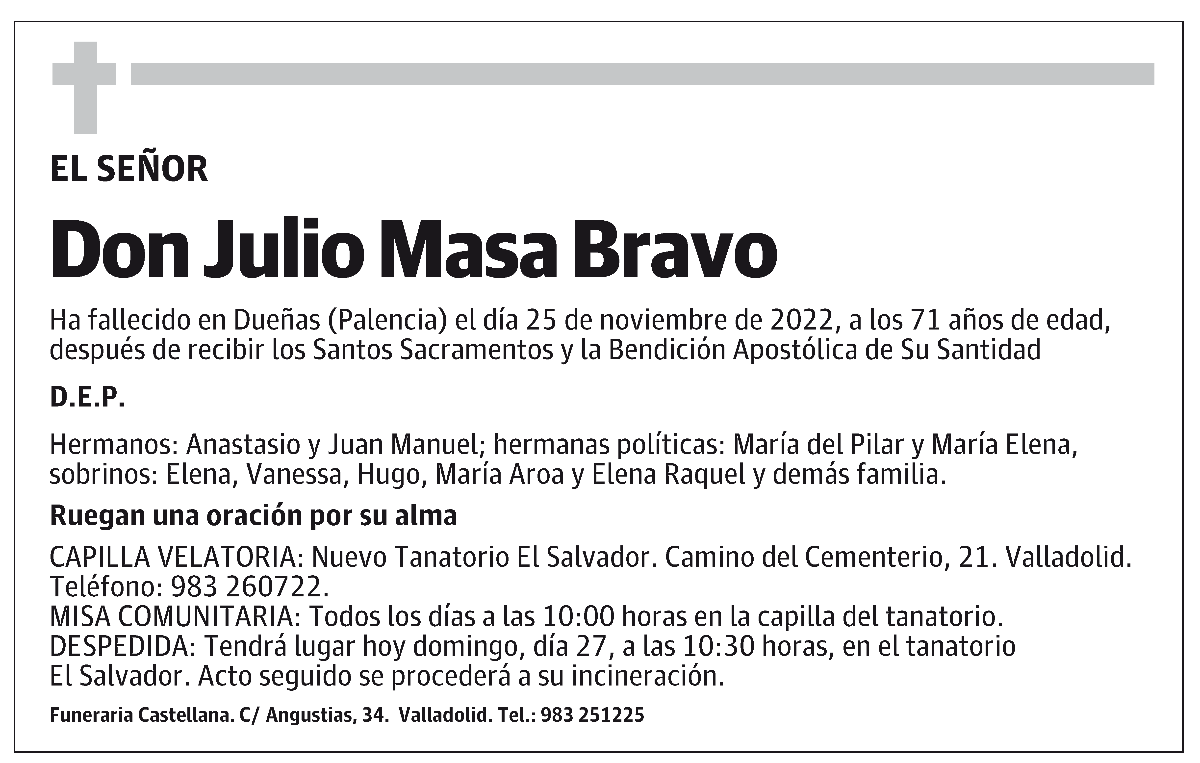 Julio Masa Bravo