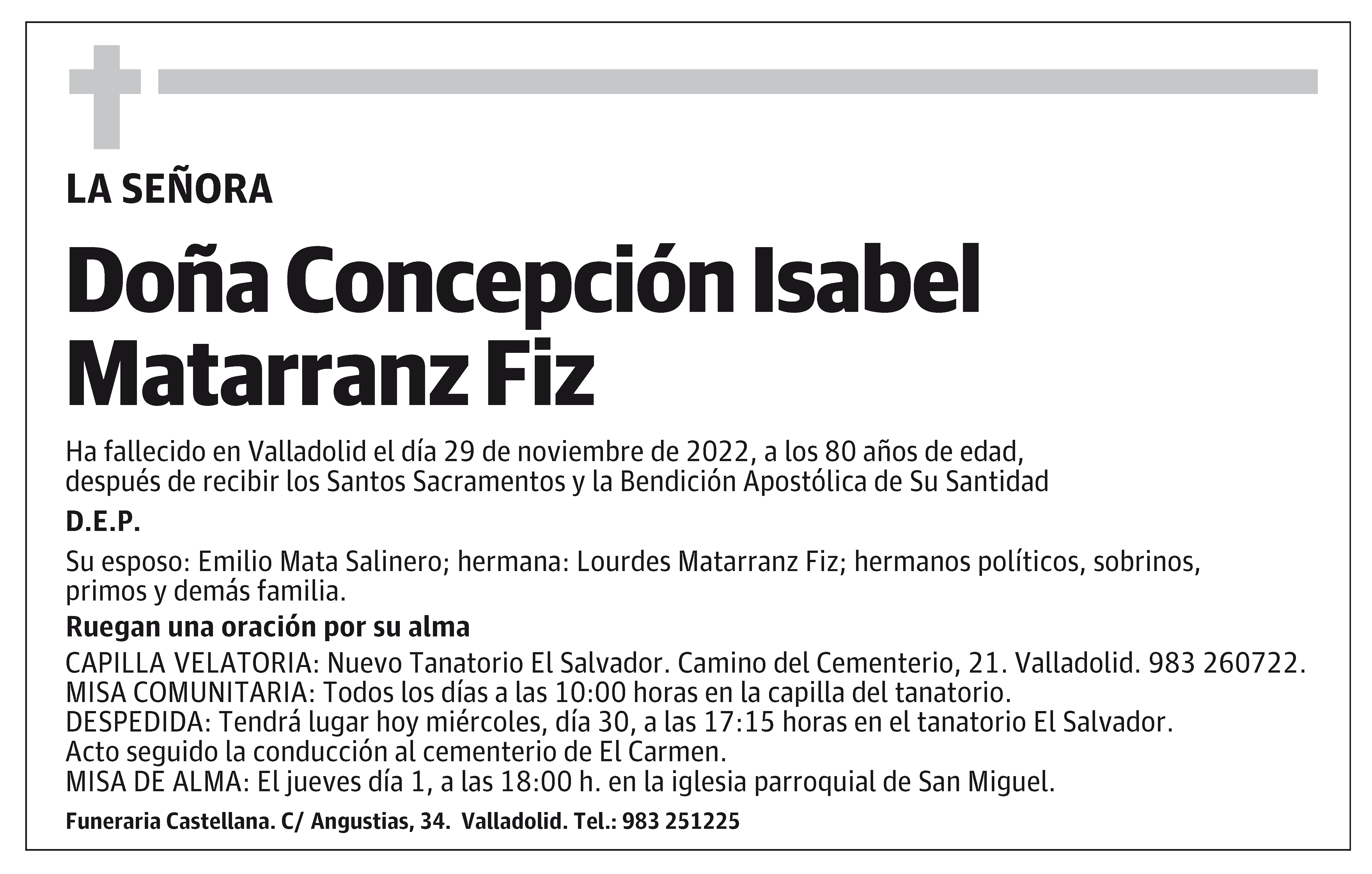Concepción Isabel Matarranz Fiz