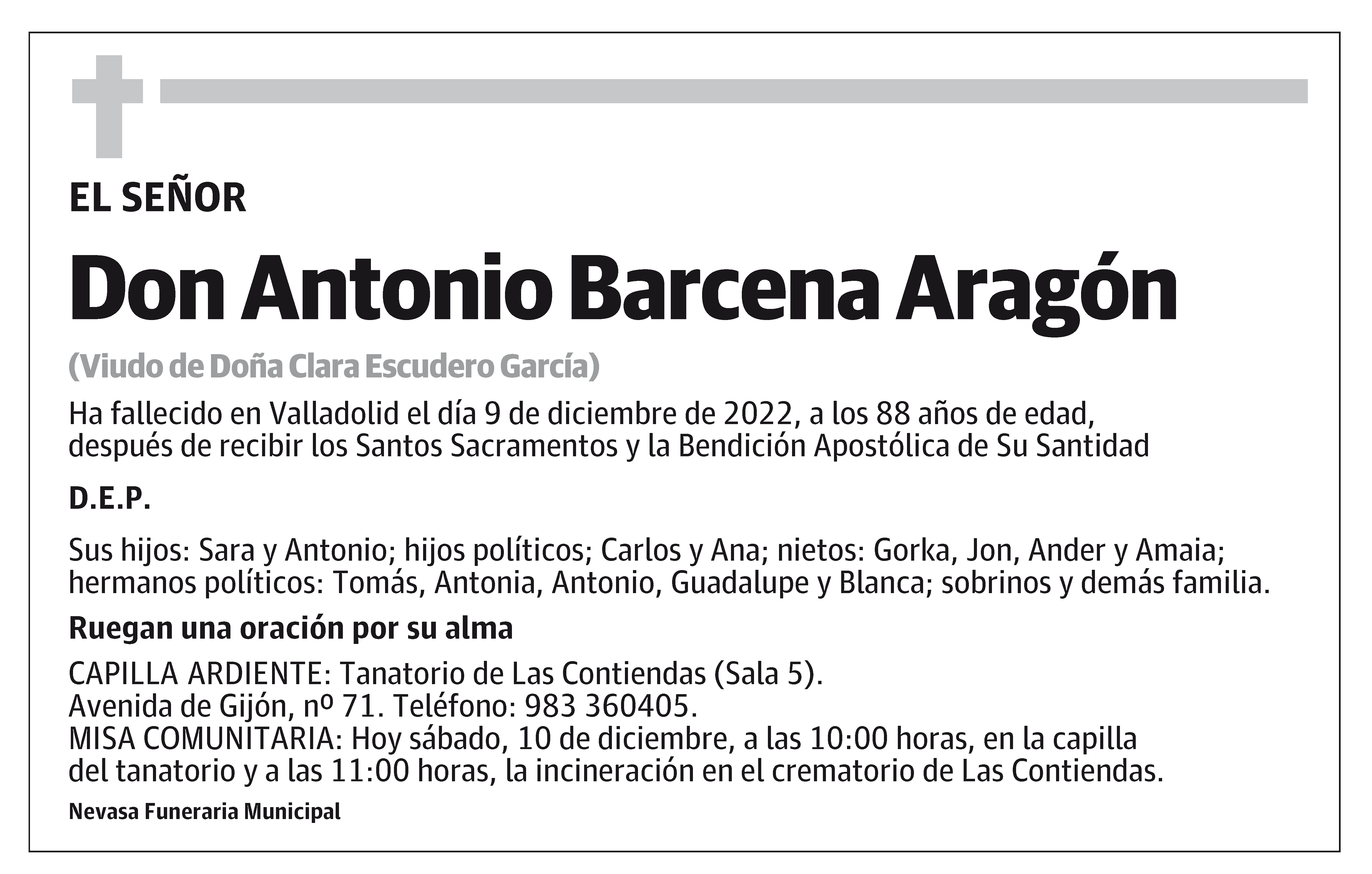 Antonio Barcena Aragón