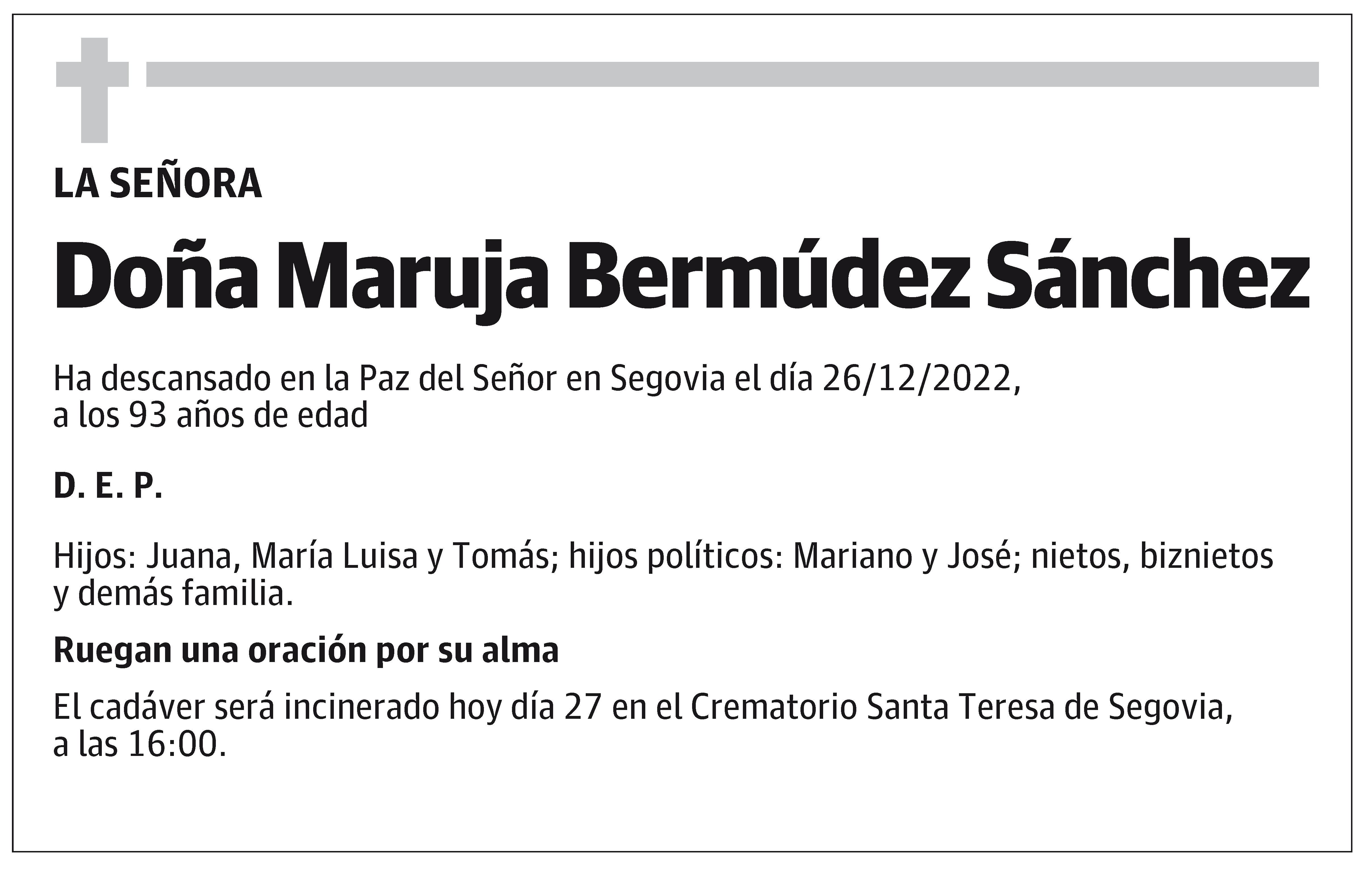 Maruja Bermúdez Sánchez