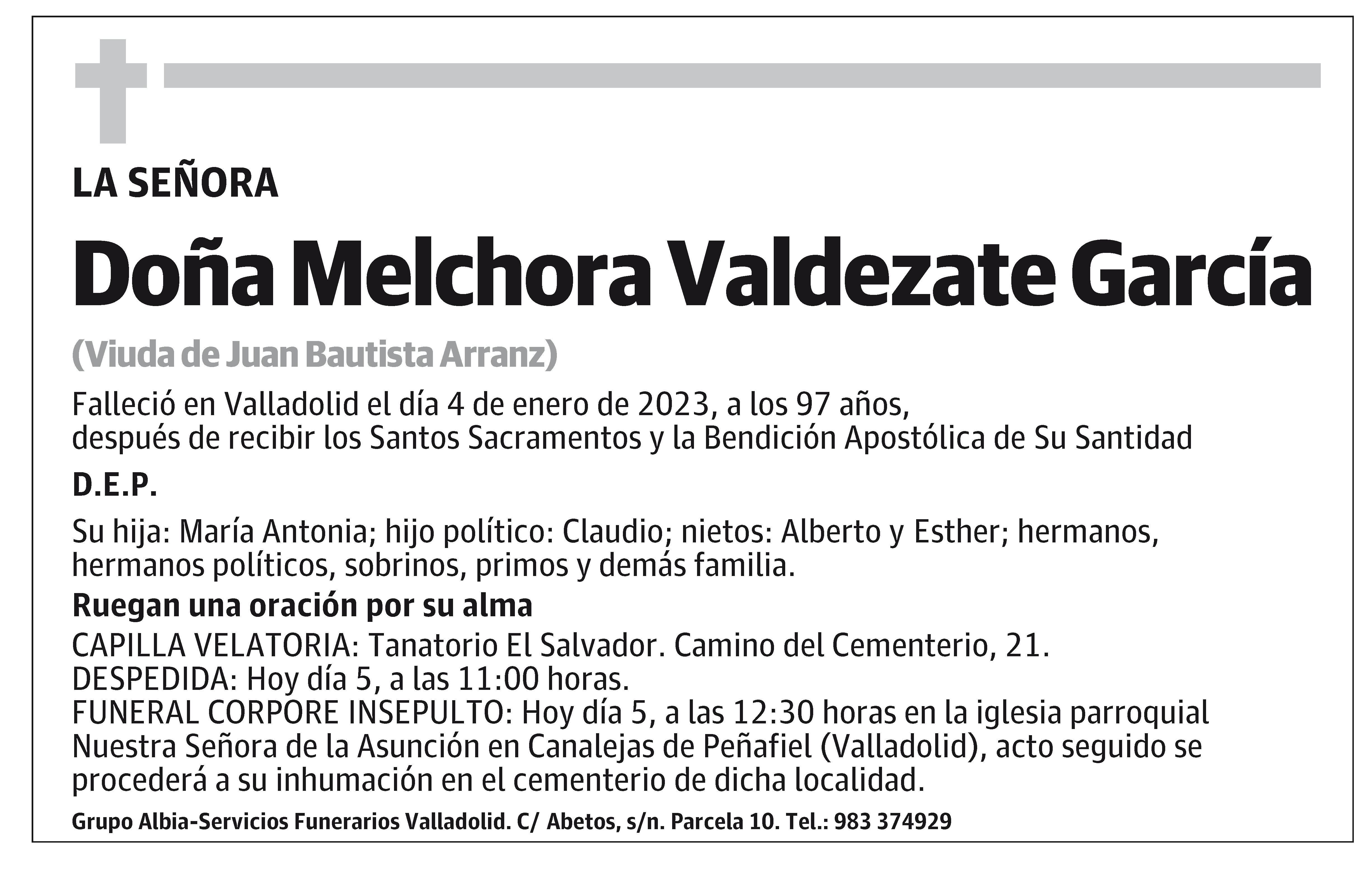 Melchora Valdezate García