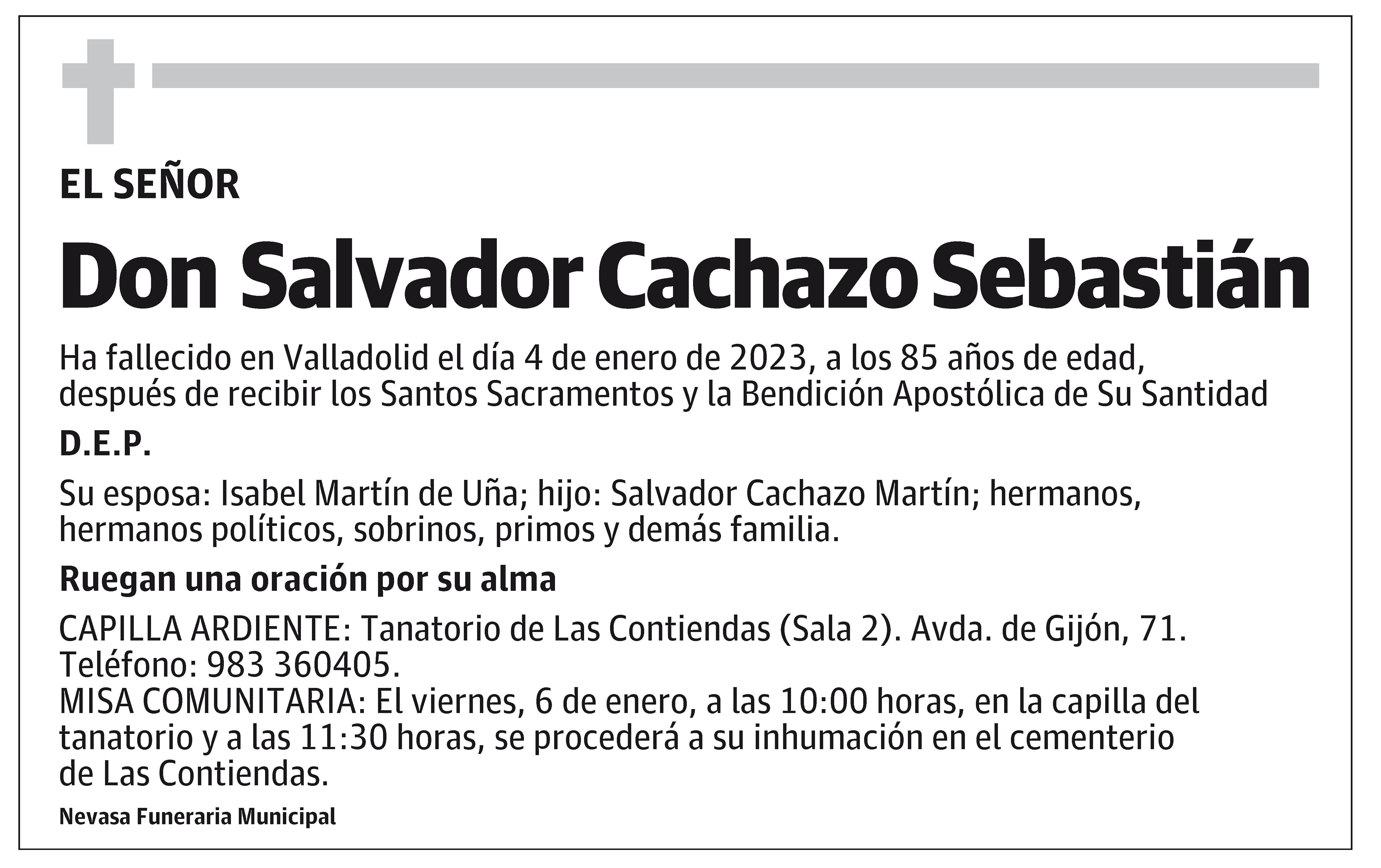 Salvador Cachazo Sebastián