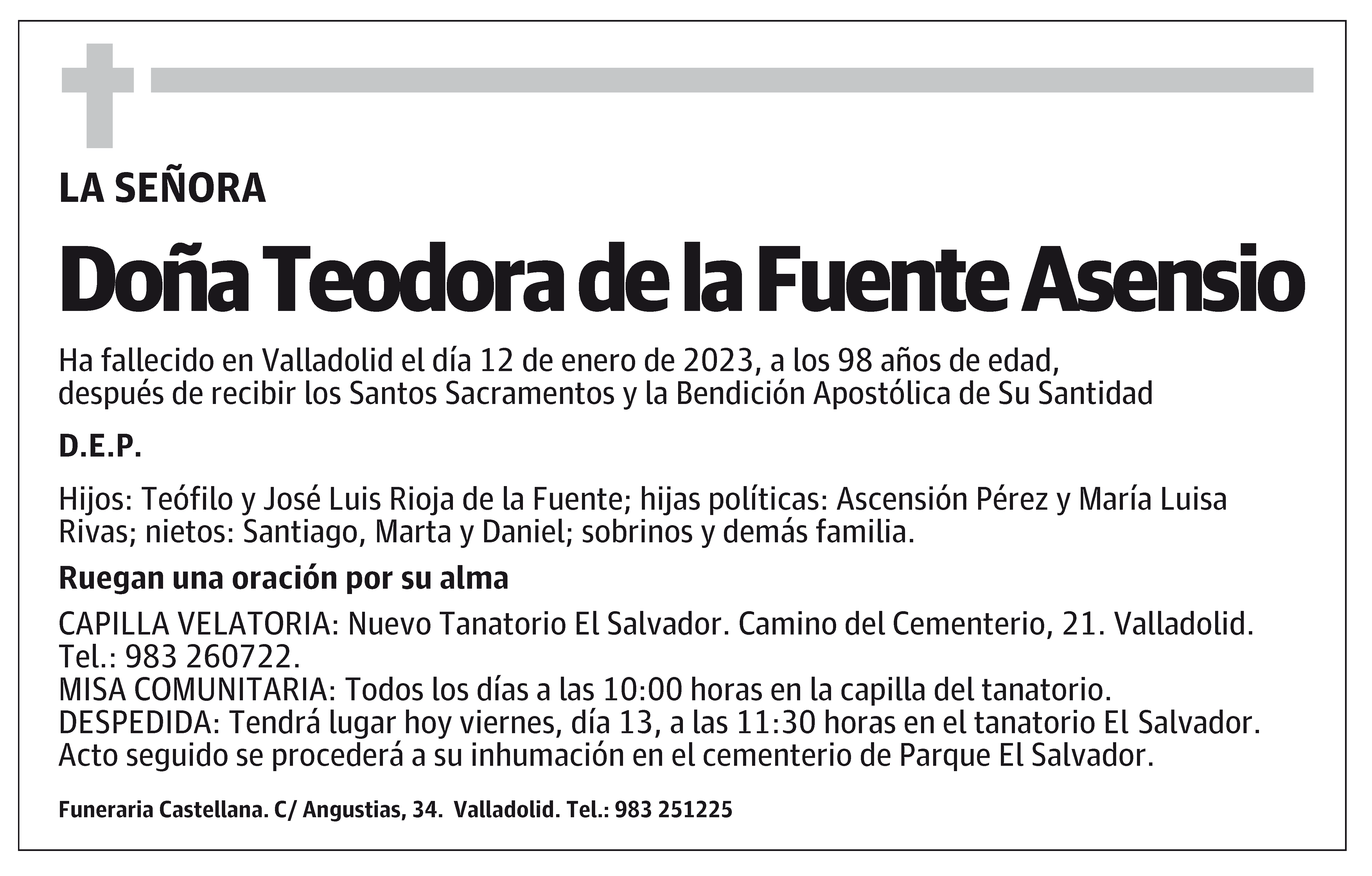 Teodora de la Fuente Asensio