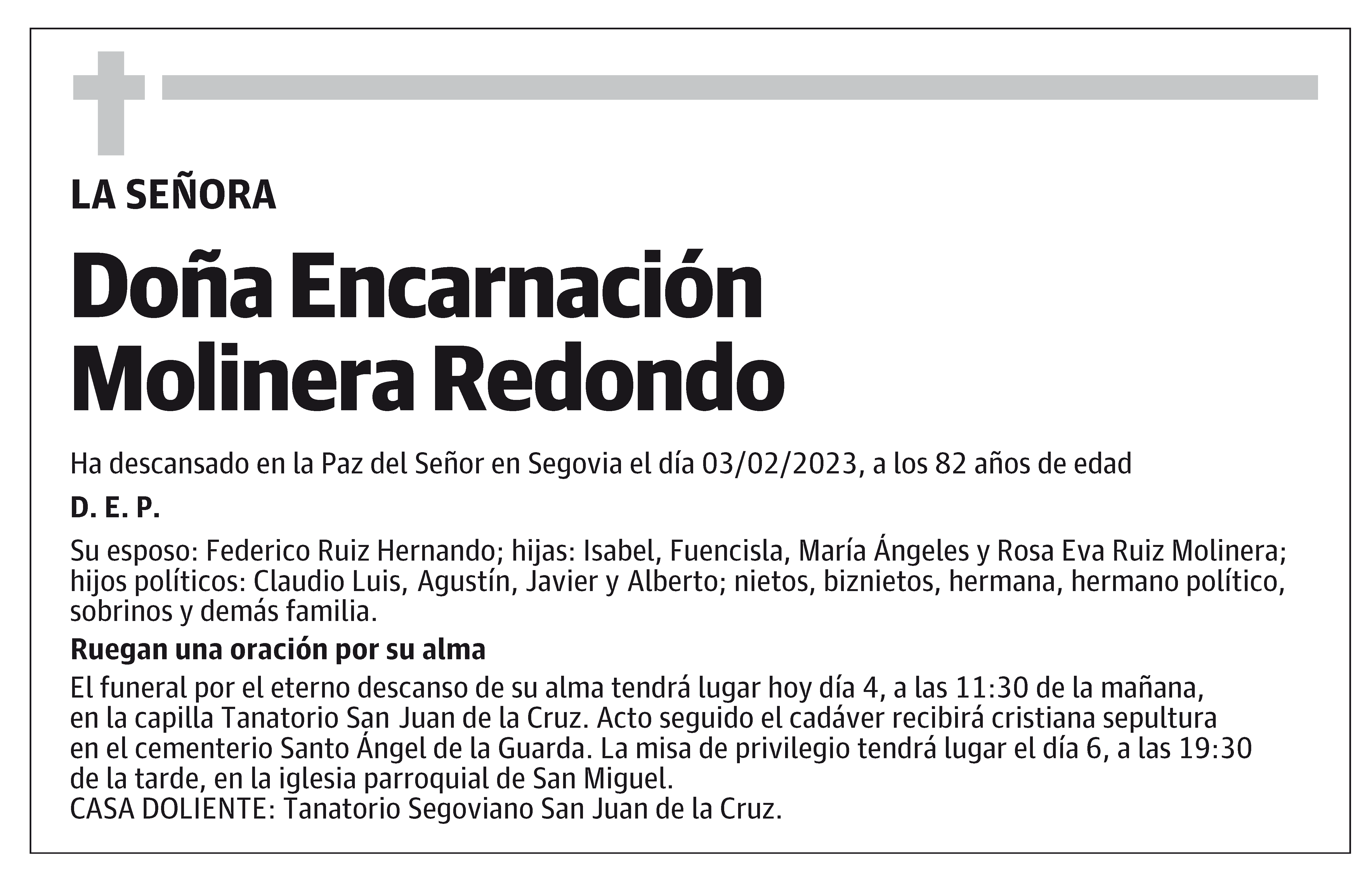 Encarnación Molinera Redondo