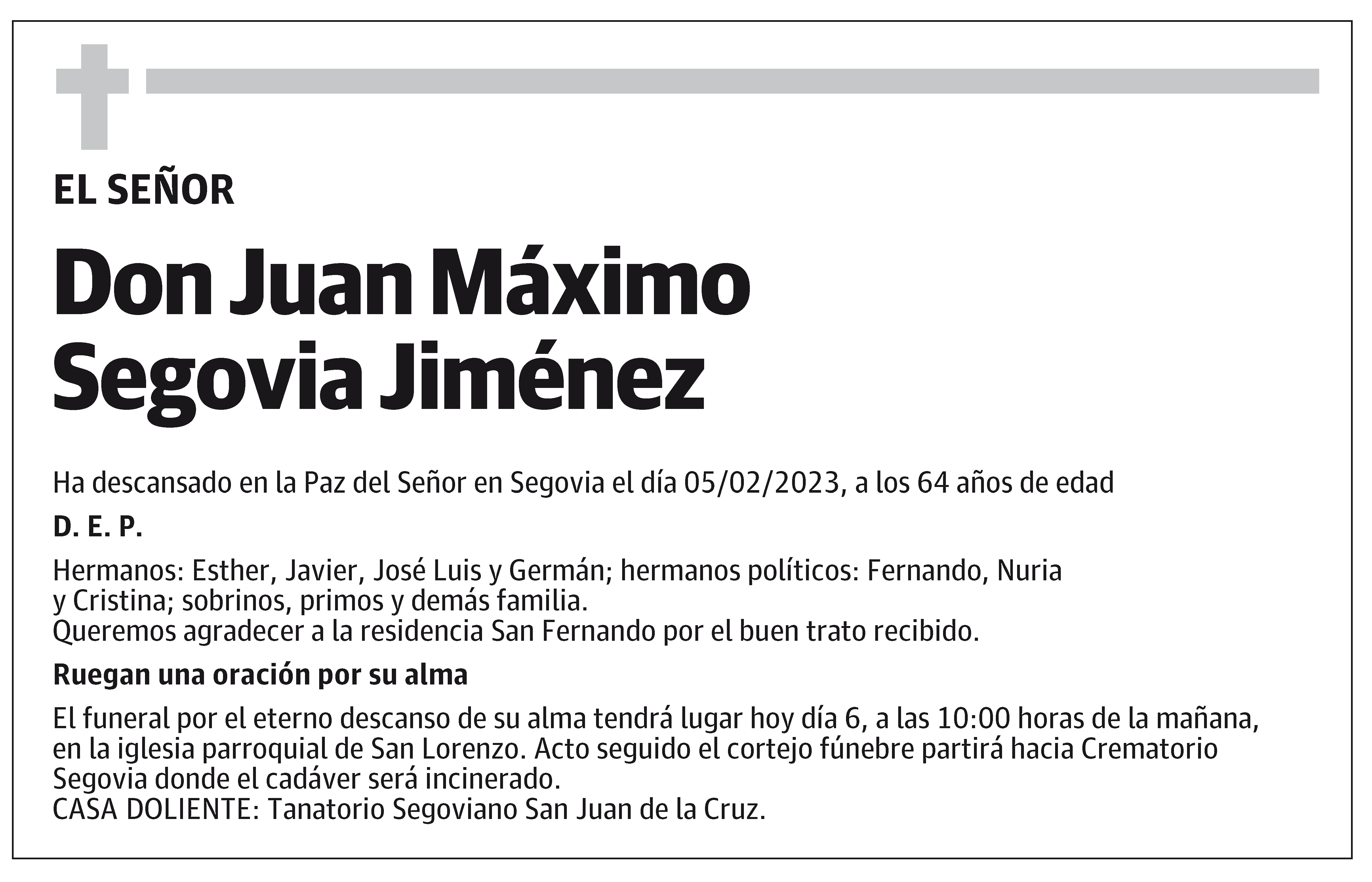 Juan Máximo Segovia Jiménez