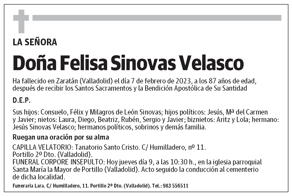 Felisa Sinovas Velasco
