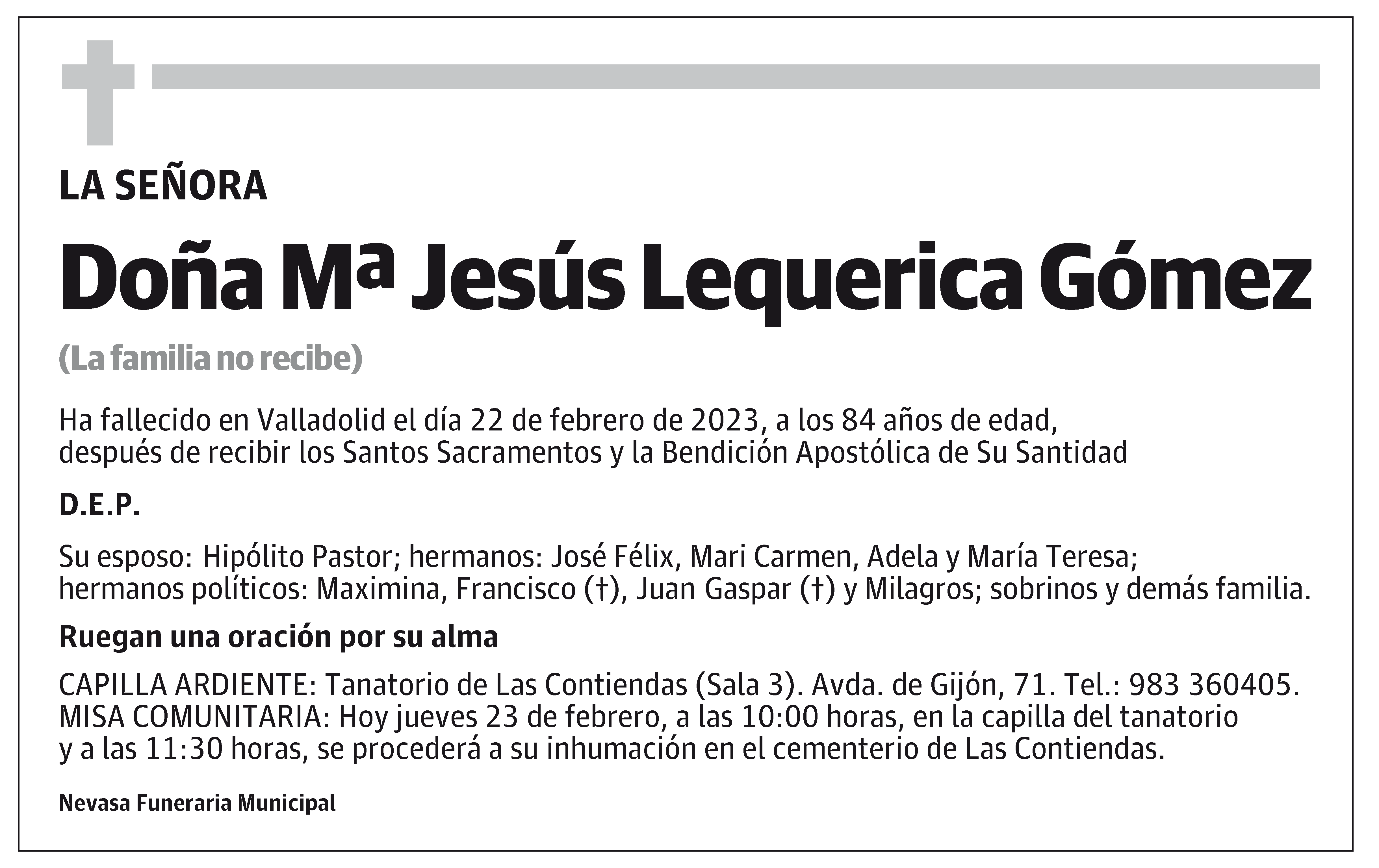 Mª Jesús Lequerica Gómez