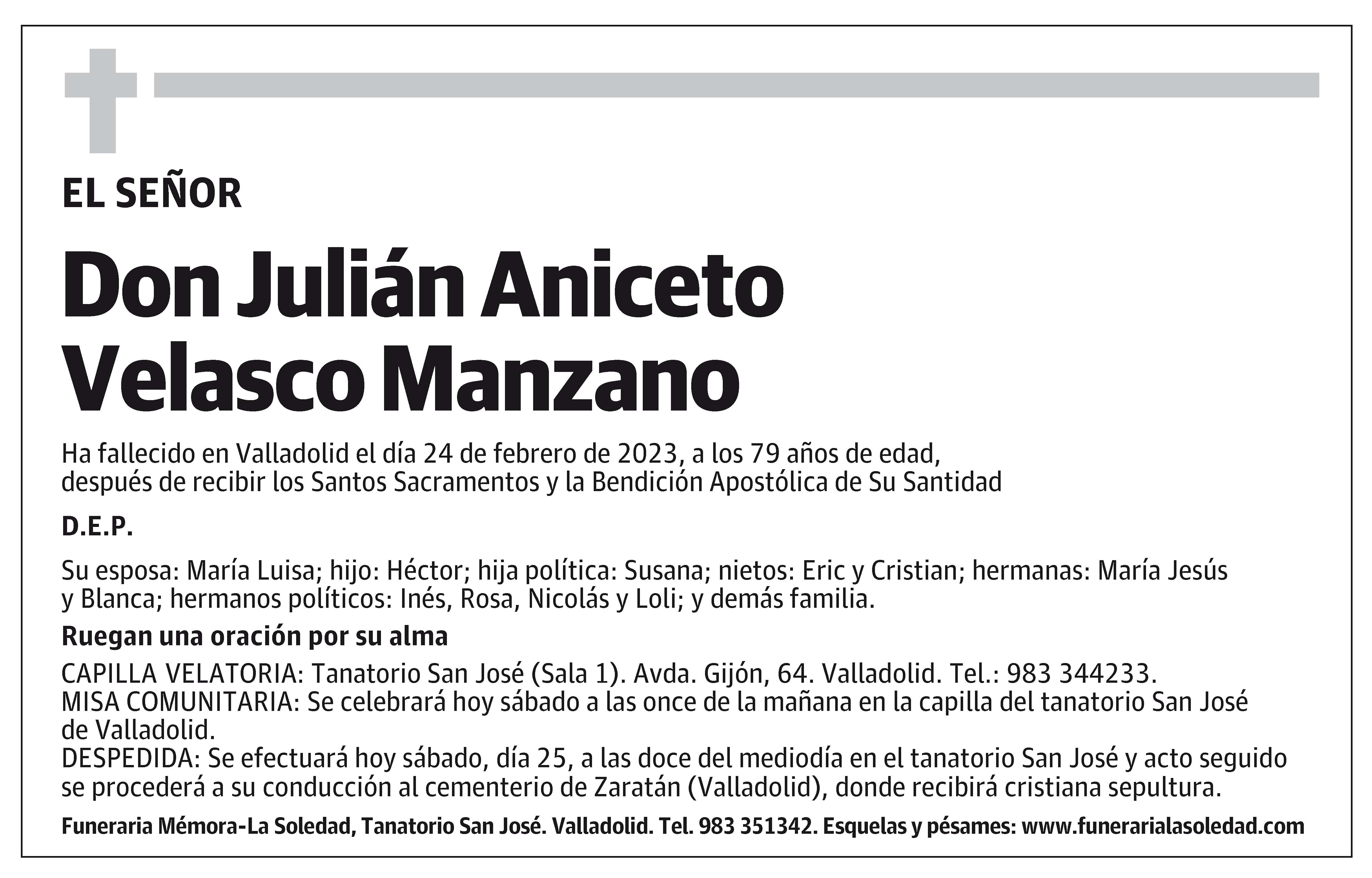 Julián Aniceto Velasco Manzano