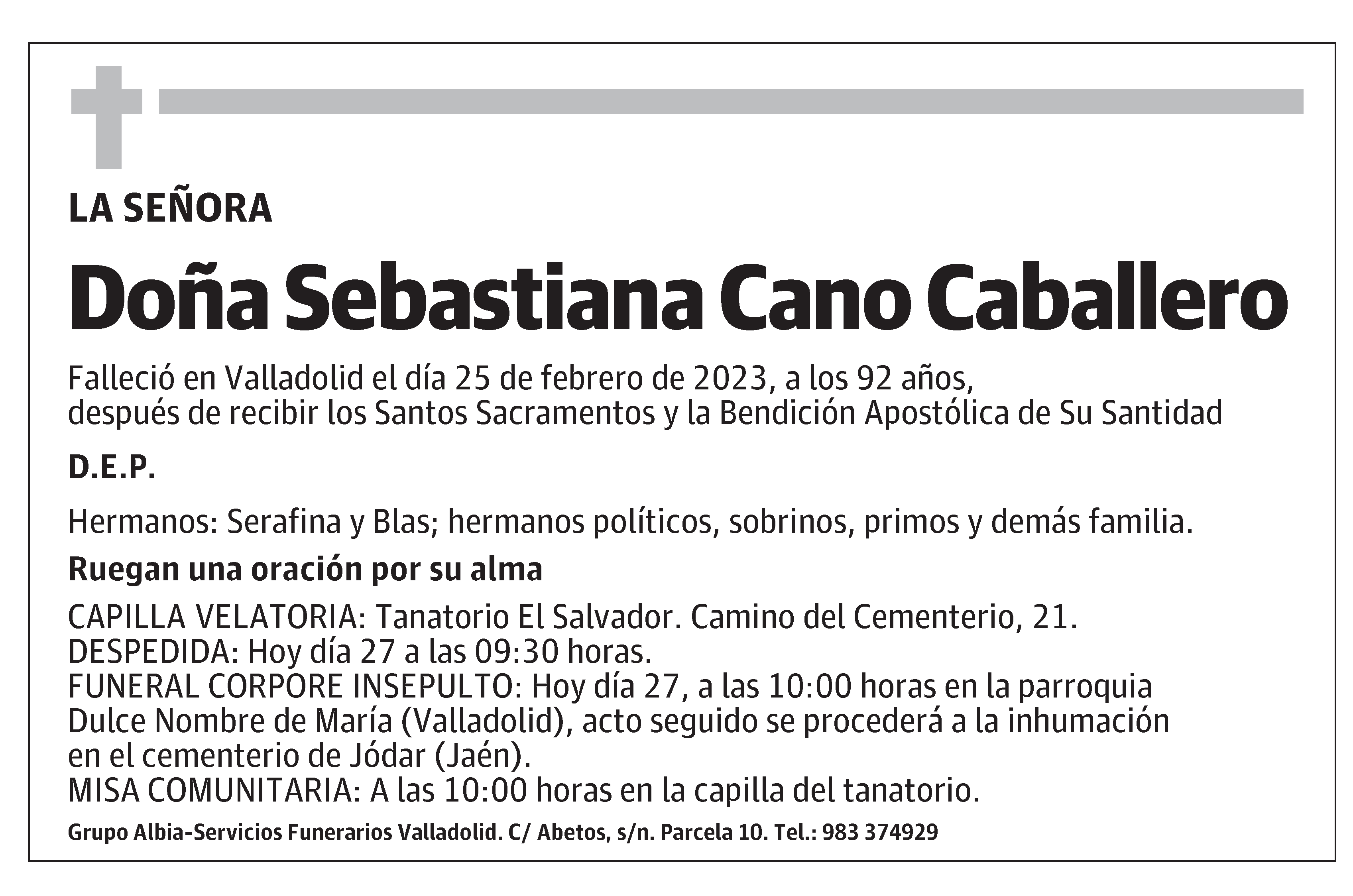Sebastiana Cano Caballero