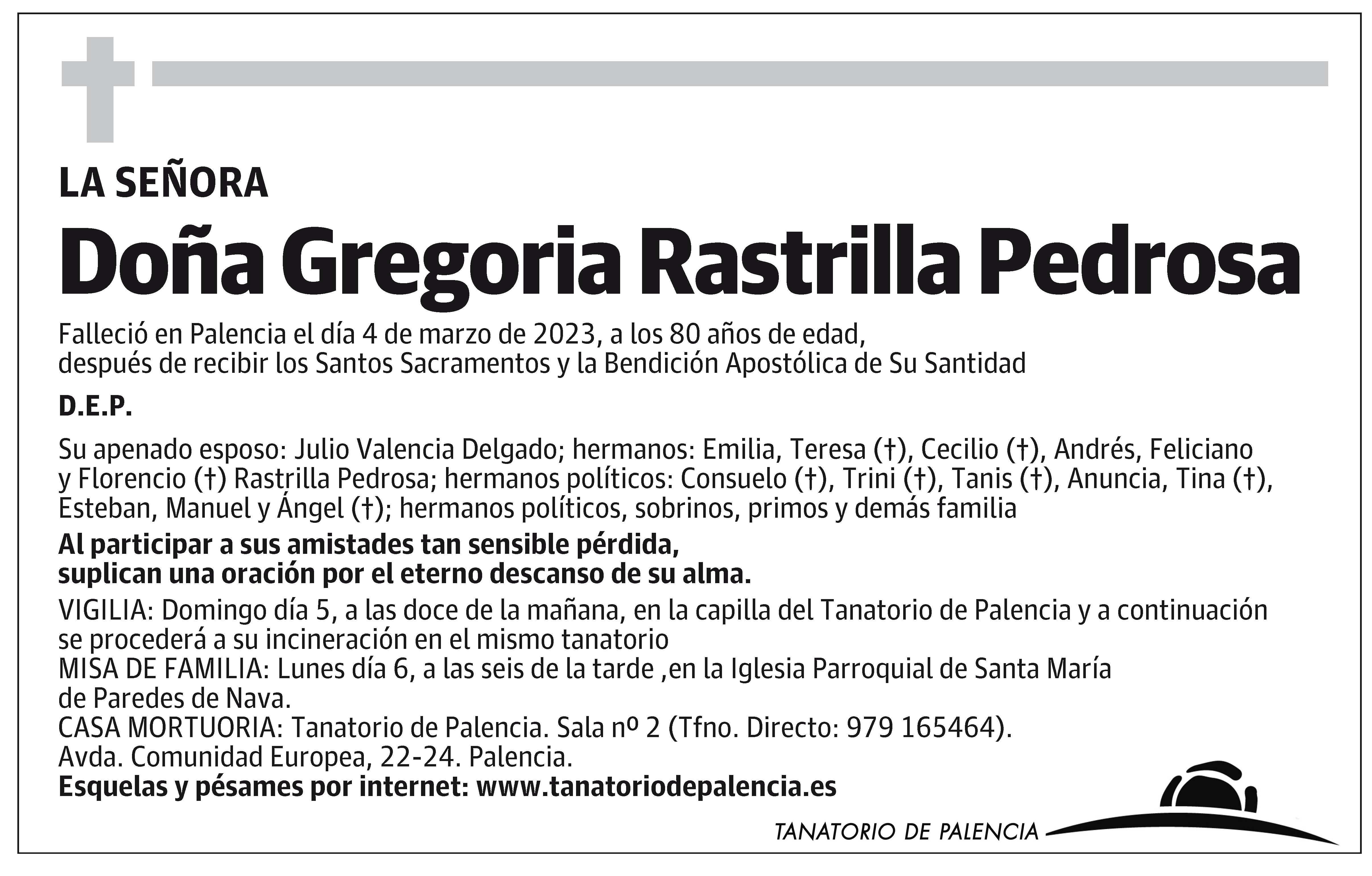 Gregoria Rastrilla Pedrosa
