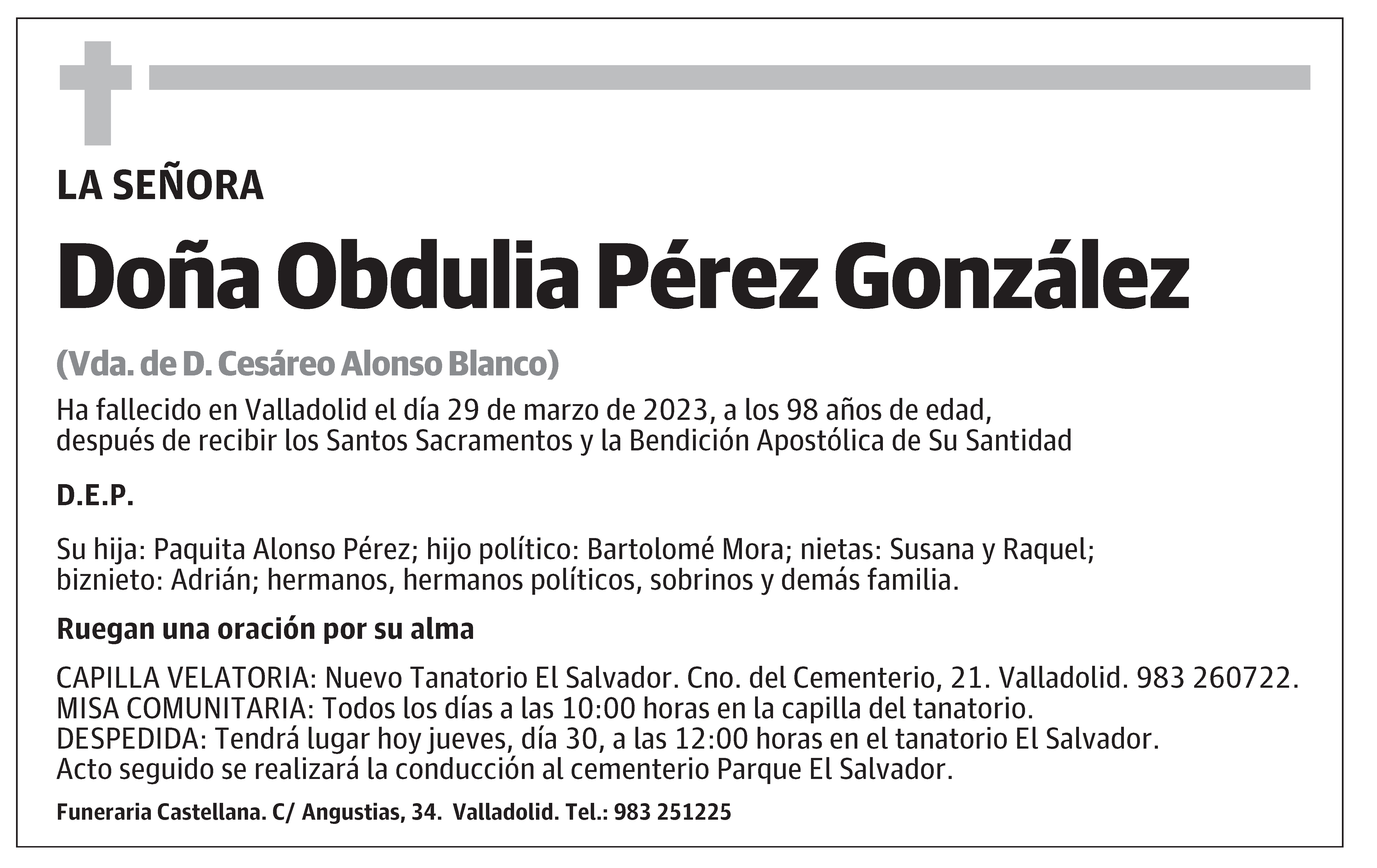 Obdulia Pérez González