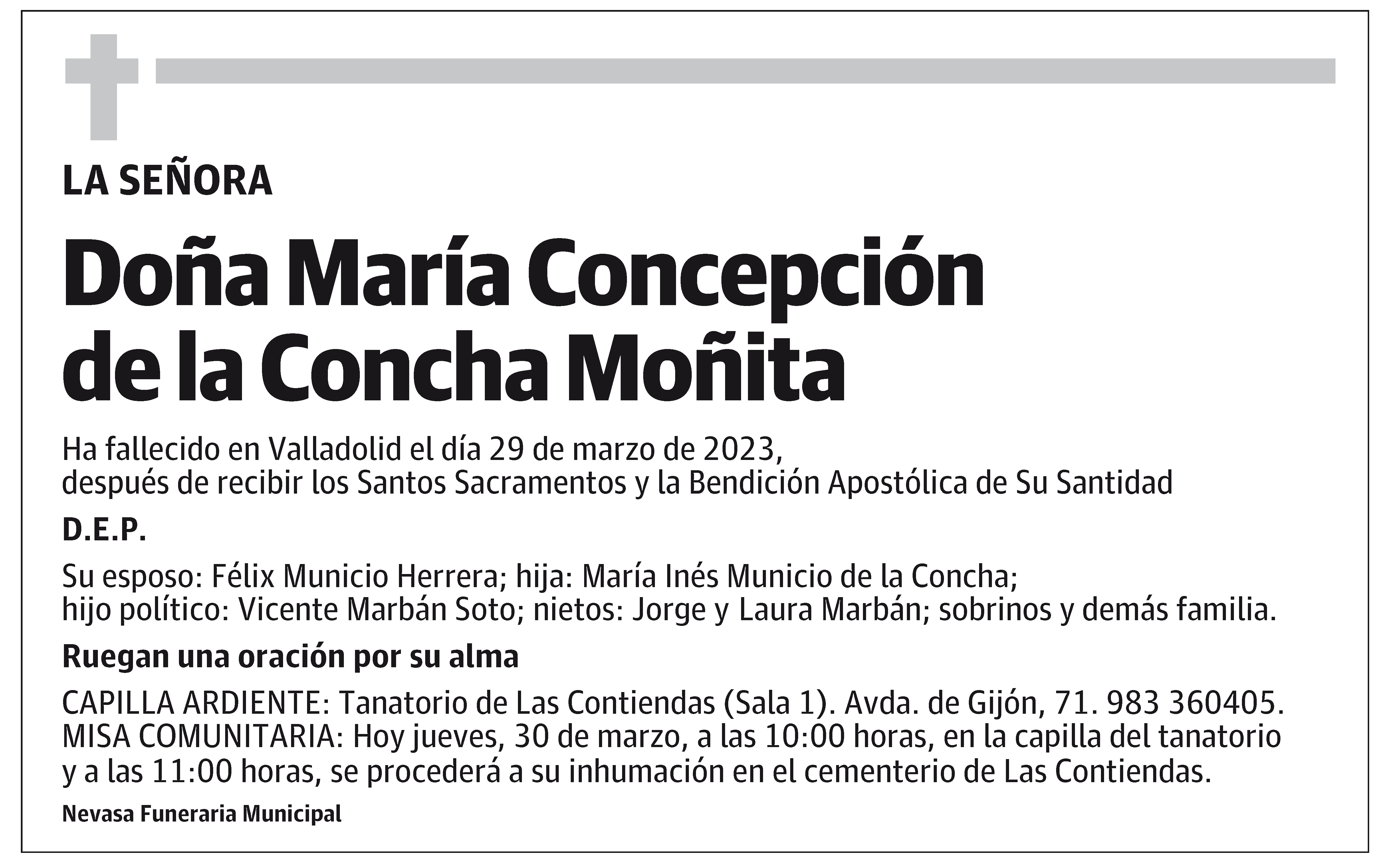 María Concepción de la Concha Moñita
