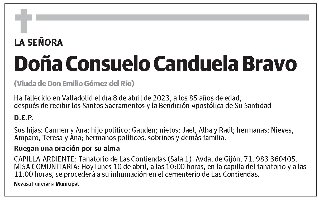Consuelo Canduela Bravo