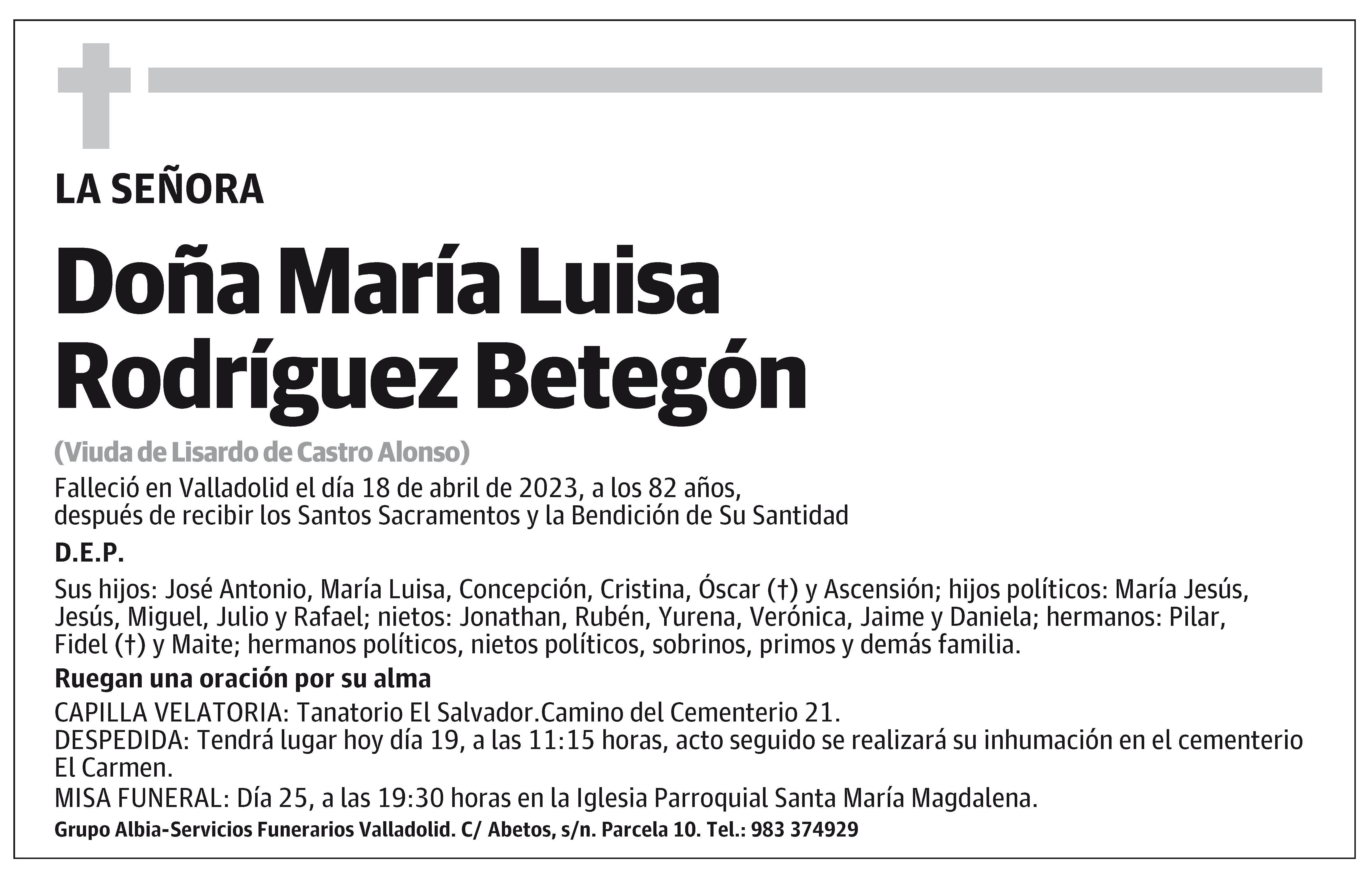 María Luisa Rodríguez Betegón