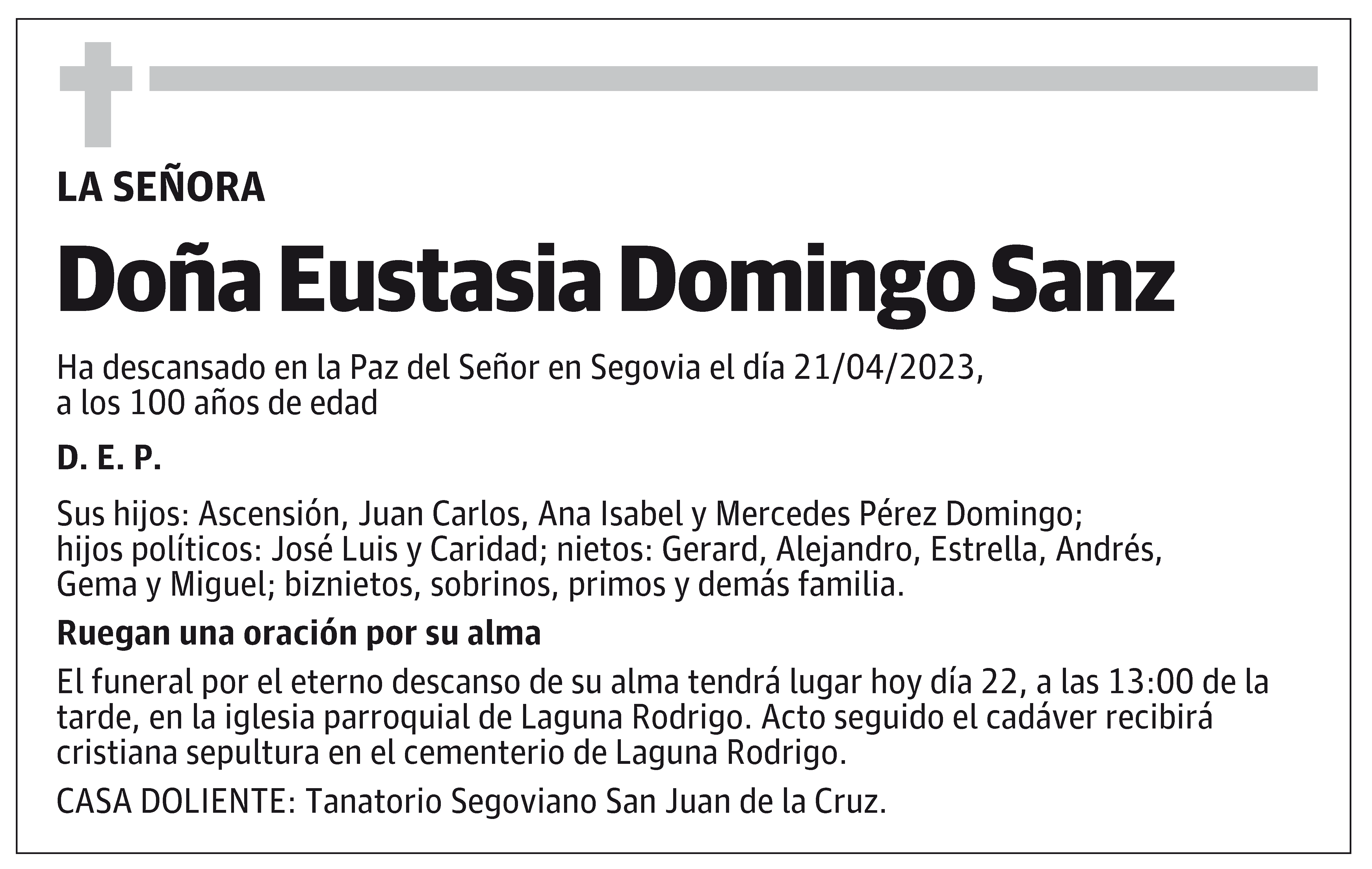 Eustasia Domingo Sanz