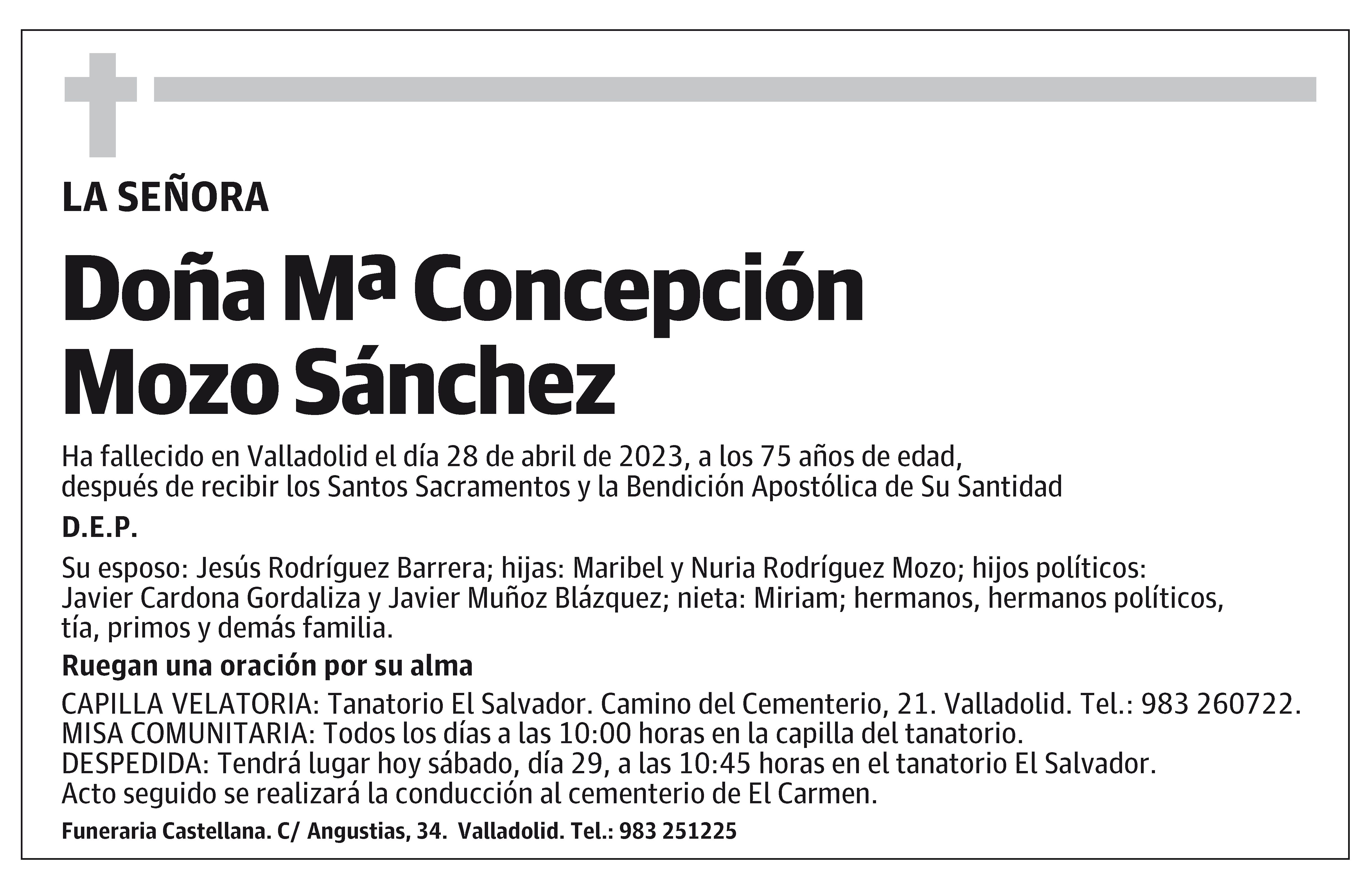 Mª Concepción Mozo Sánchez
