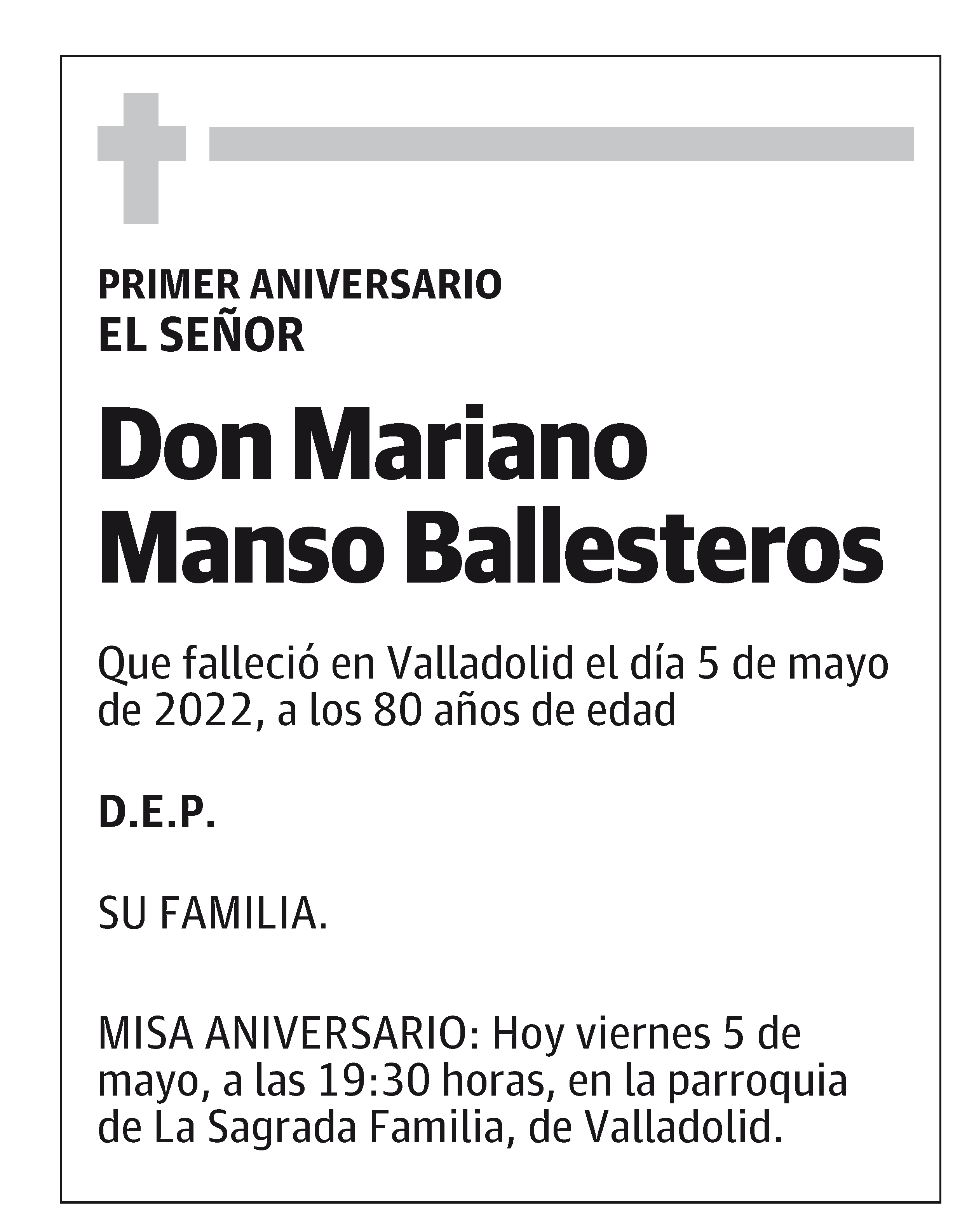 Don Mariano Manso Ballesteros