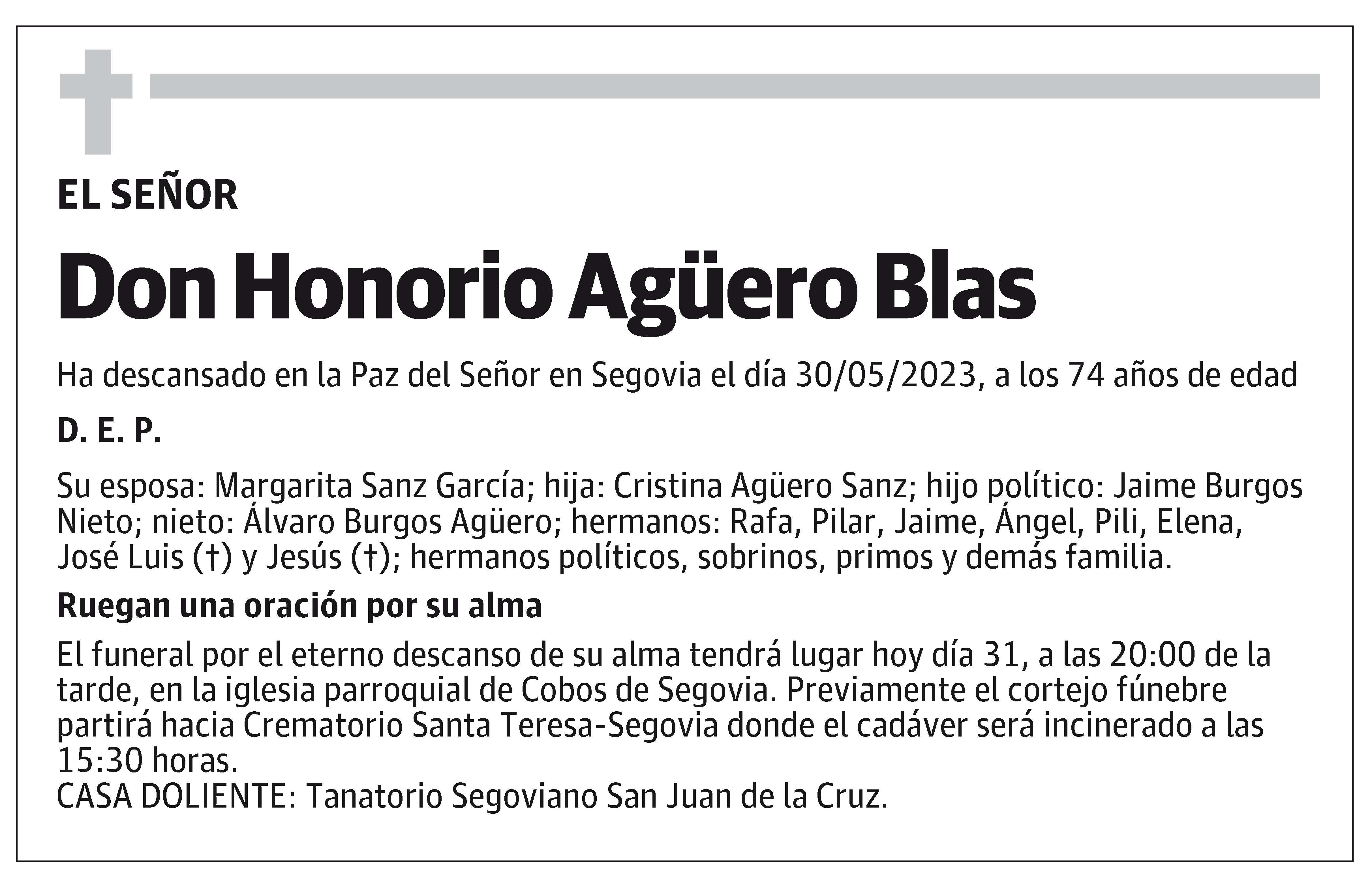 Honorio Agüero Blas