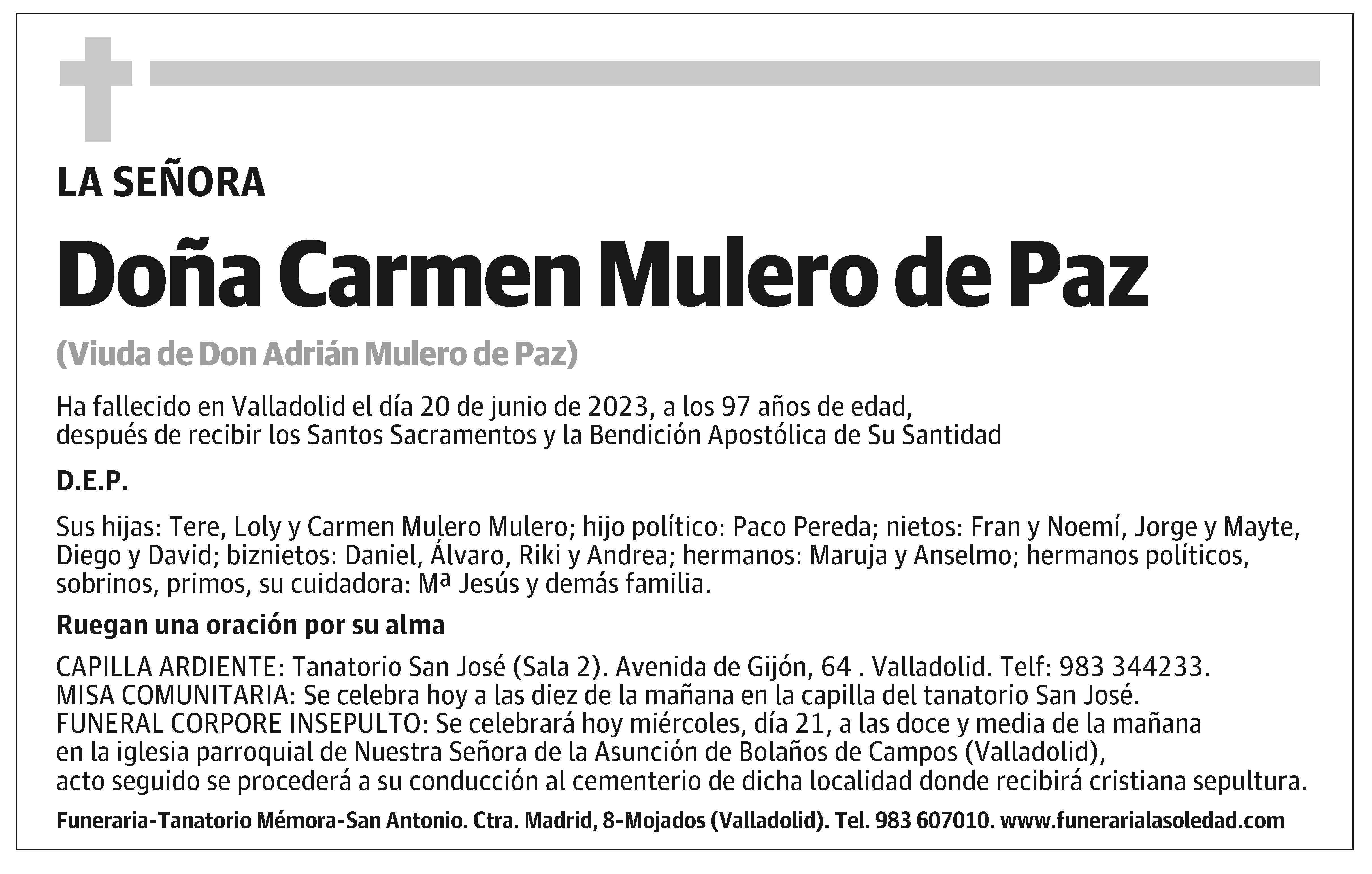 Carmen Mulero de Paz