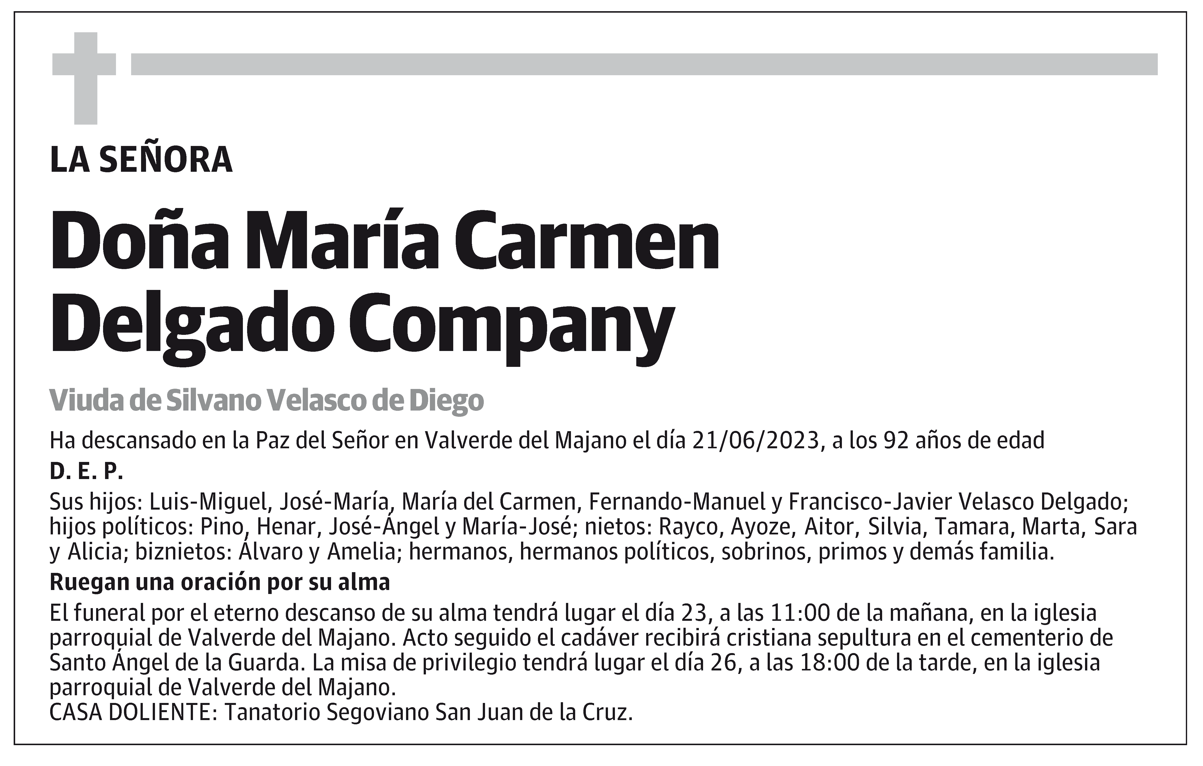 María Carmen Delgado Company